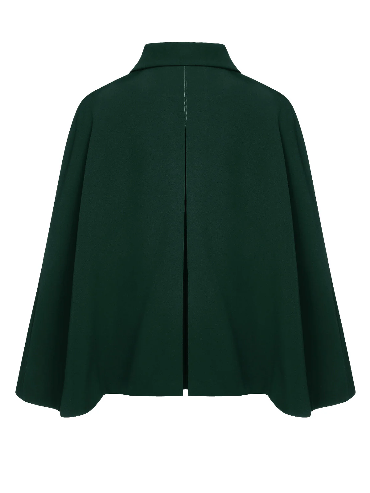 Green 1940s Lapel Cape Coat - Image 2