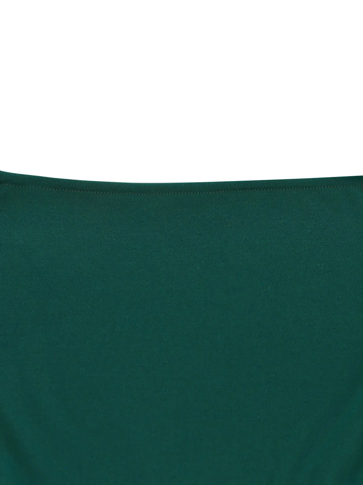 Green 1940s Off-Shoulder Pleated Gradient Dress - Image 5