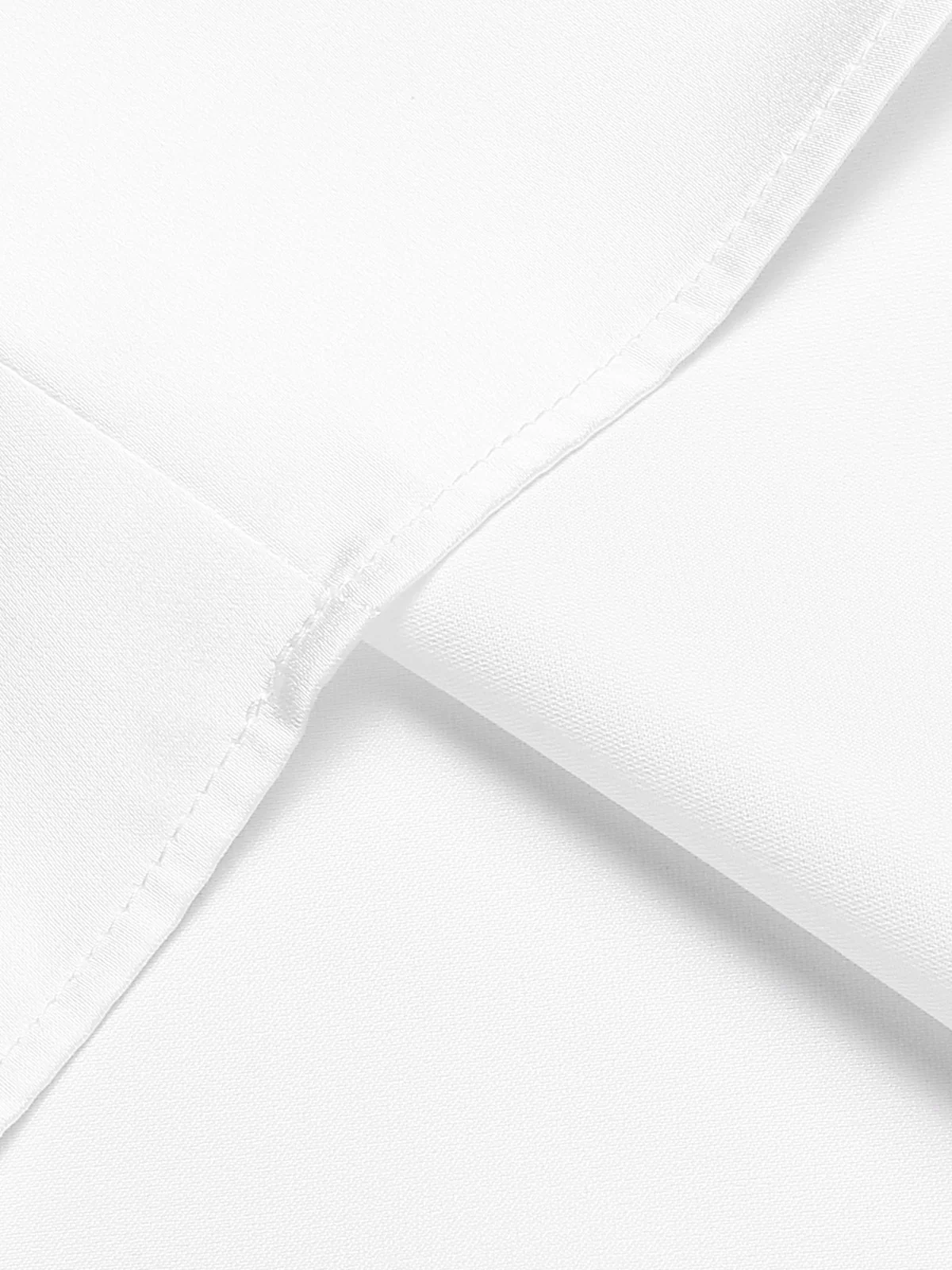 White 1940s Round Neck Satin Puff Sleeve Blouse - Image 7