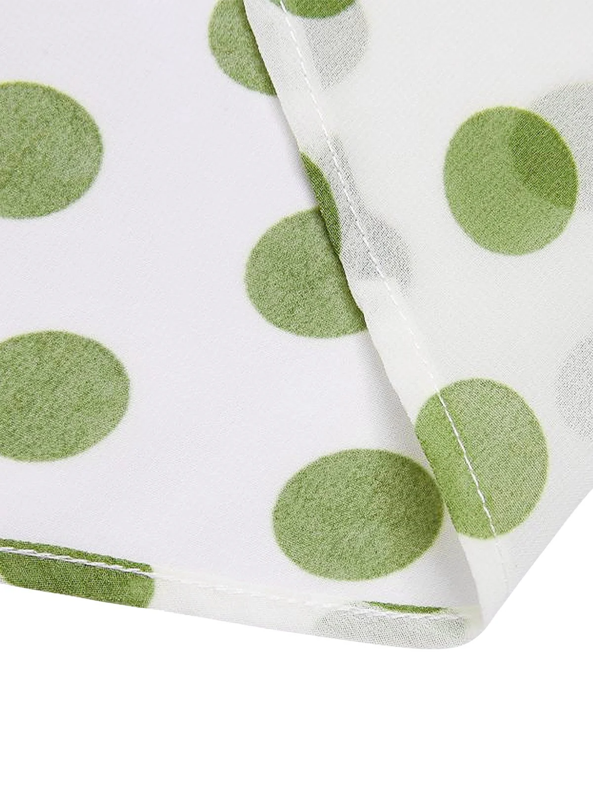 Green 1940s Schiffon Polka Dots Skirt - Image 6