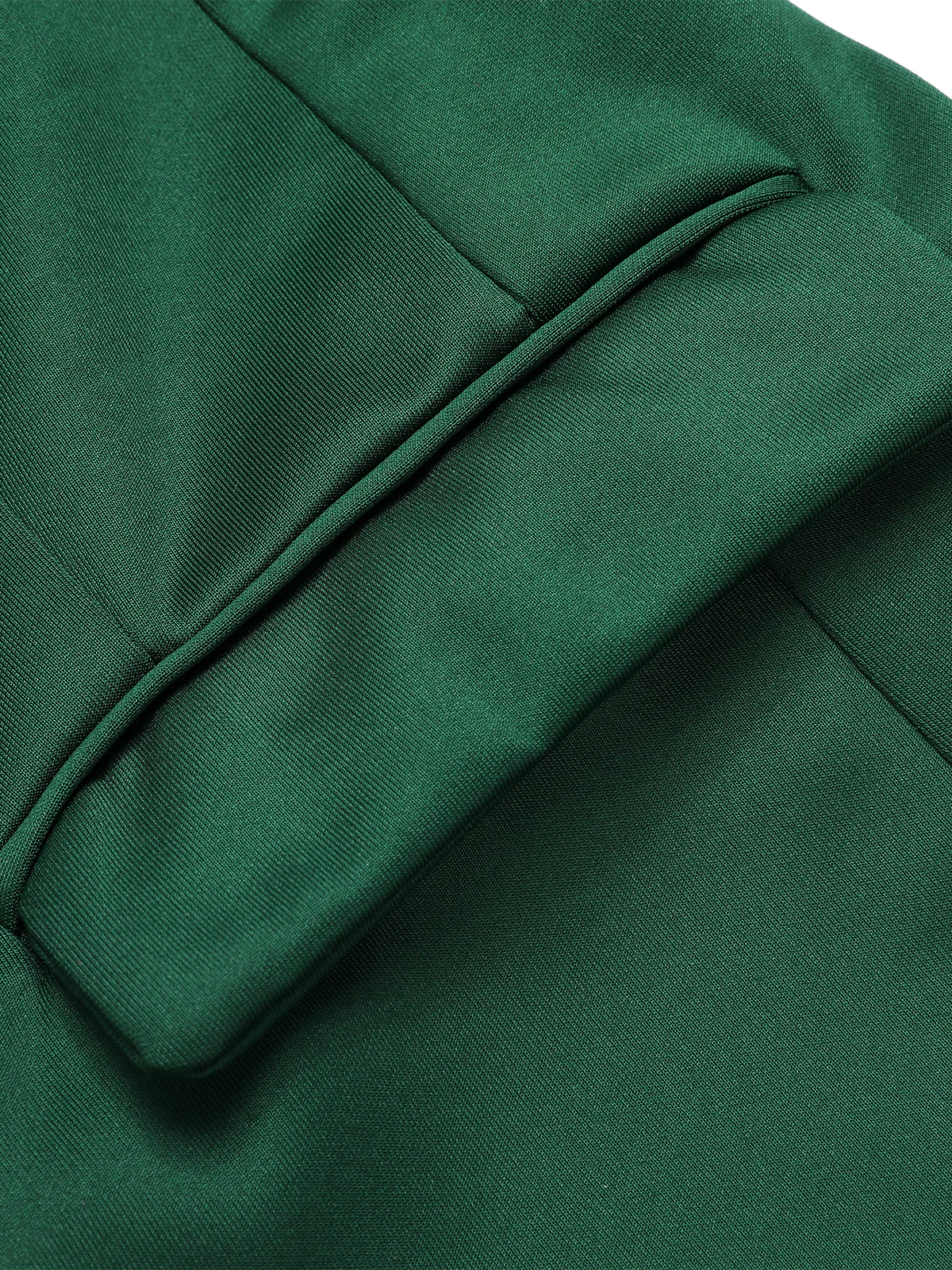 Green 1940s Solid Double-Breasted Coat - Image 4