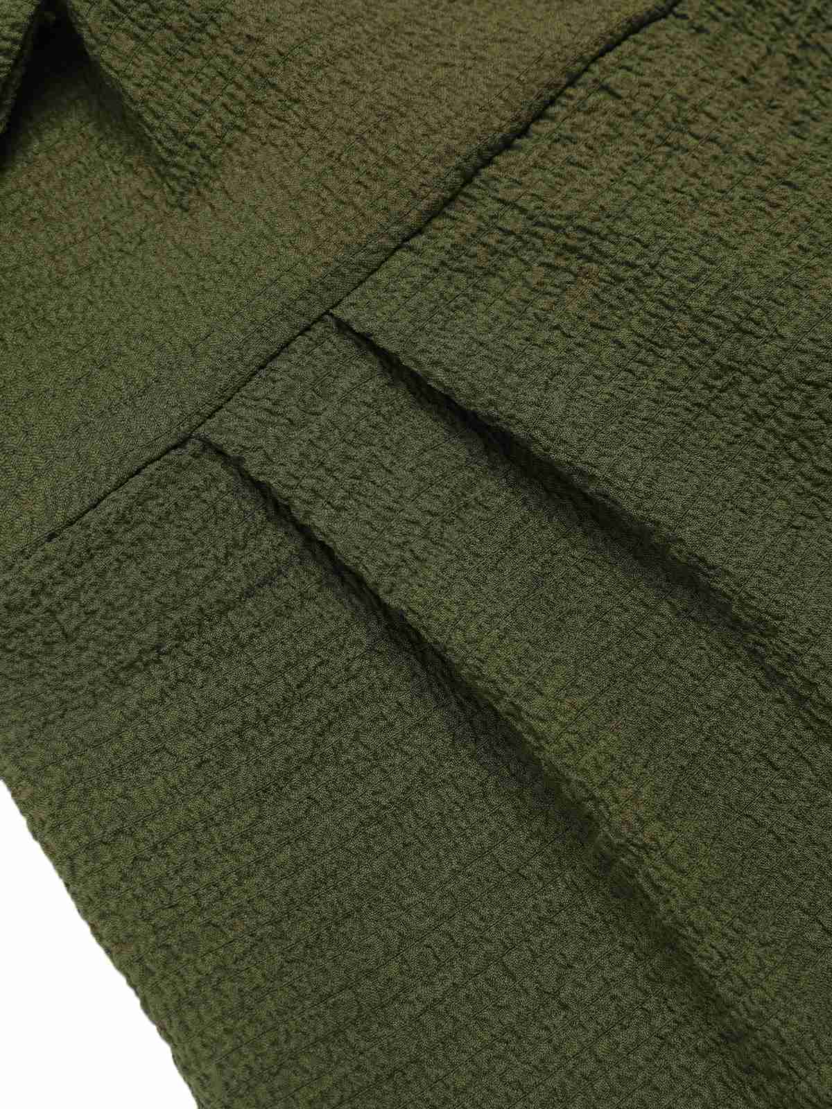 Green 1940s Solid Hollow-Out Twisted Romper - Image 3