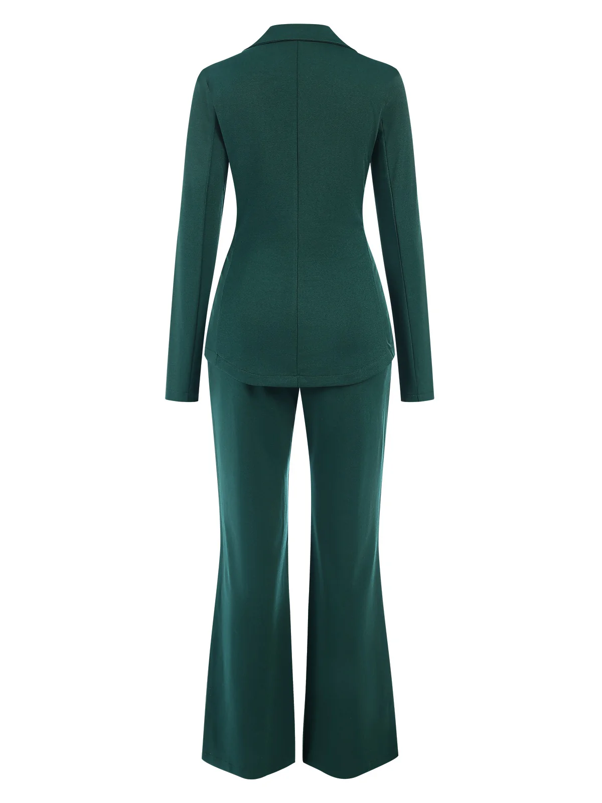 Green 1940s Solid Lapel One Button Suit - Image 3