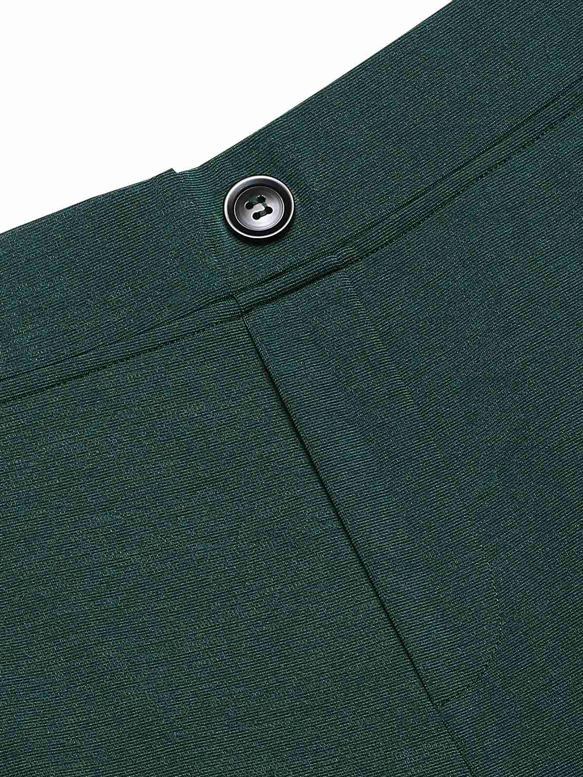 Green 1940s Solid Lapel One Button Suit - Image 4