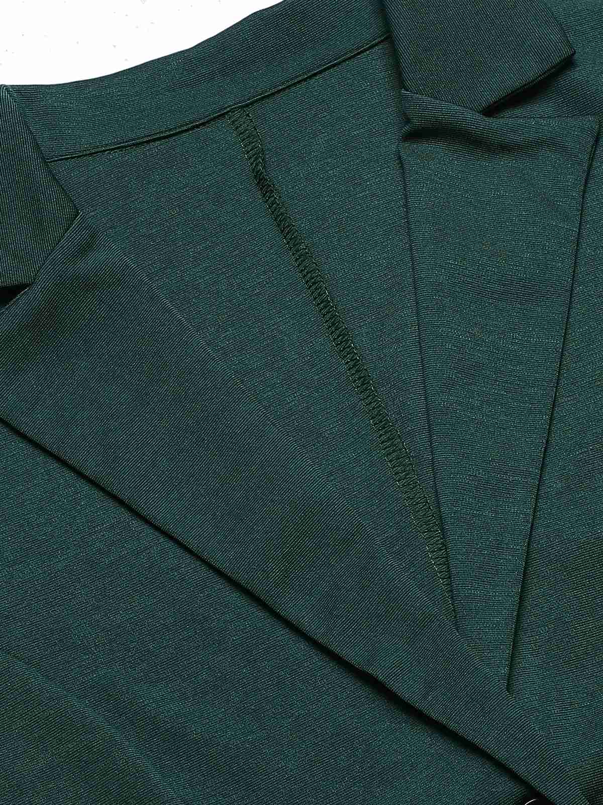 Green 1940s Solid Lapel One Button Suit - Image 5