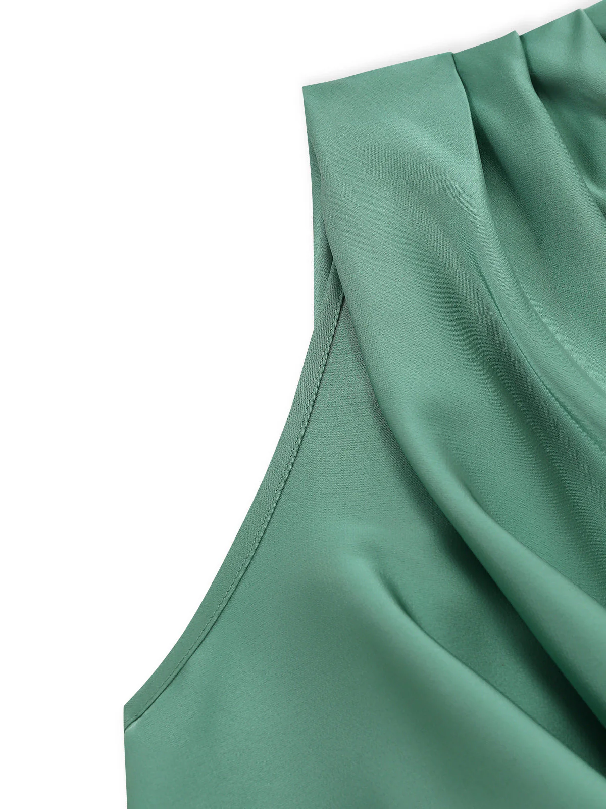 Green 1940s Solid Mock Jumpsuit - Image 6