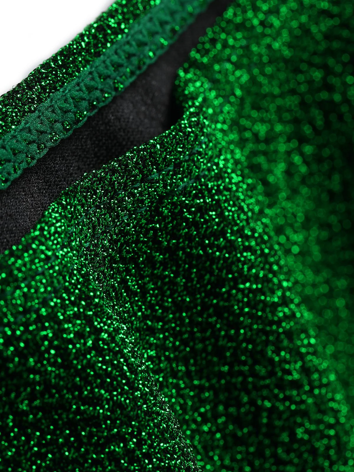 Green 1940s Solid Starfish Sequined Bikini Set - Image 6