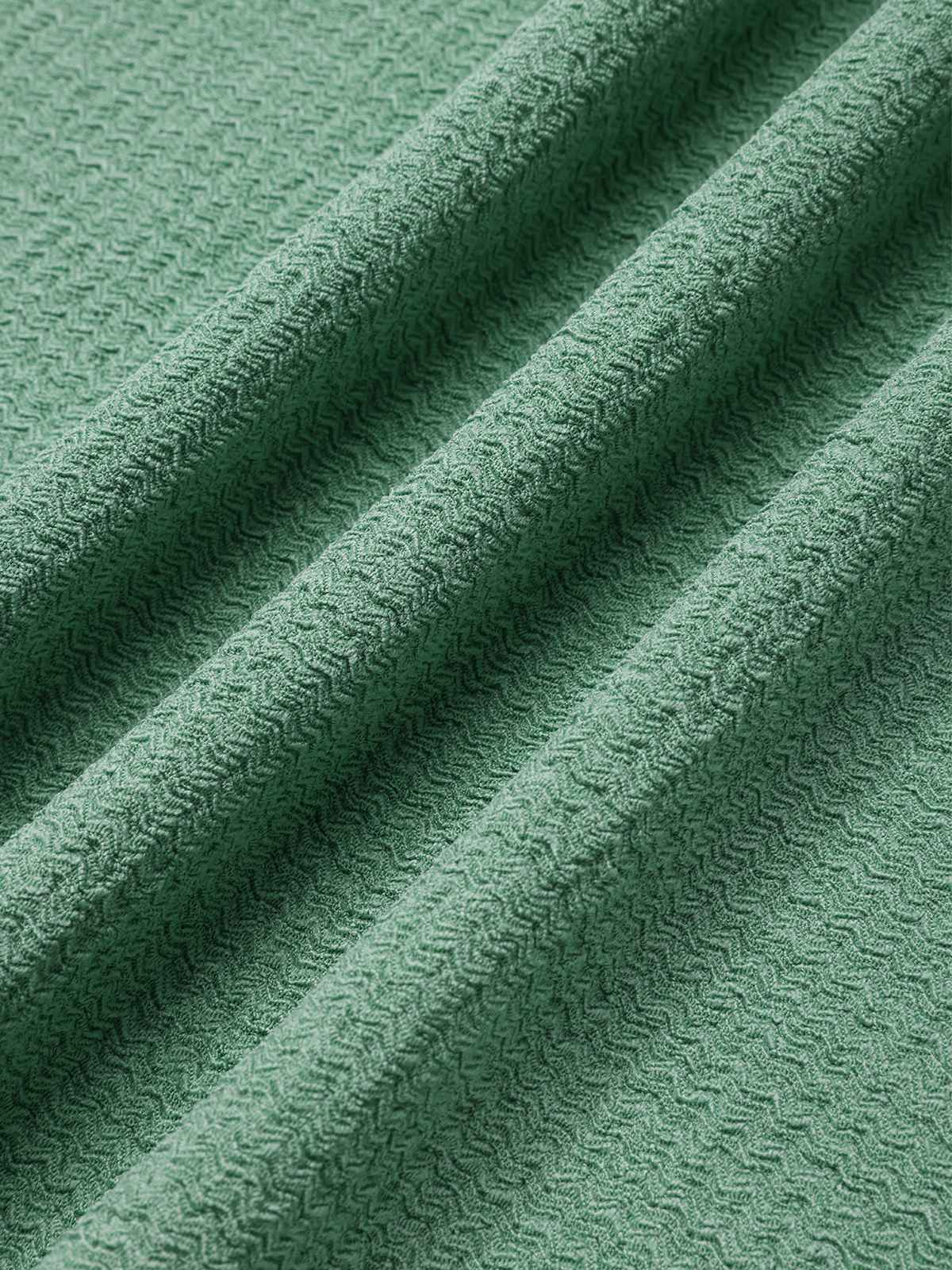 Green 1940s Solid Textured Wide-Leg Pants - Image 3