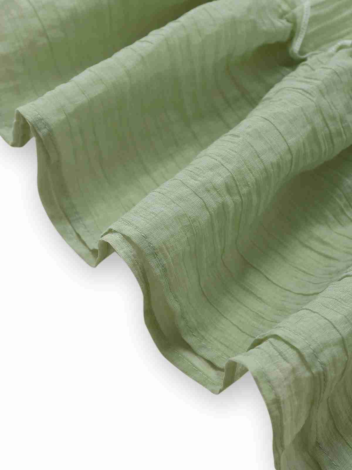 Green 1940s Spaghetti Strap Bow-tied Dress - Image 5