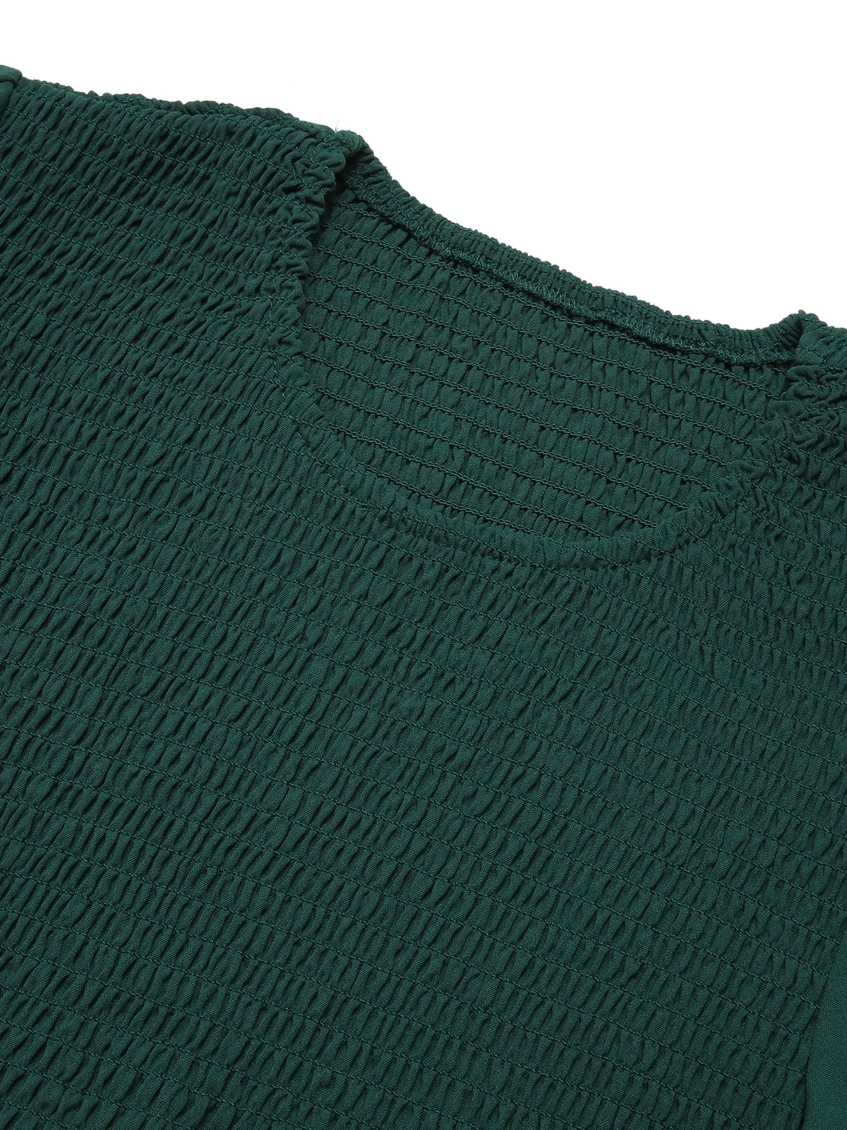 Green 1940s Top Elastic Regular Sleeve Dress - Image 5