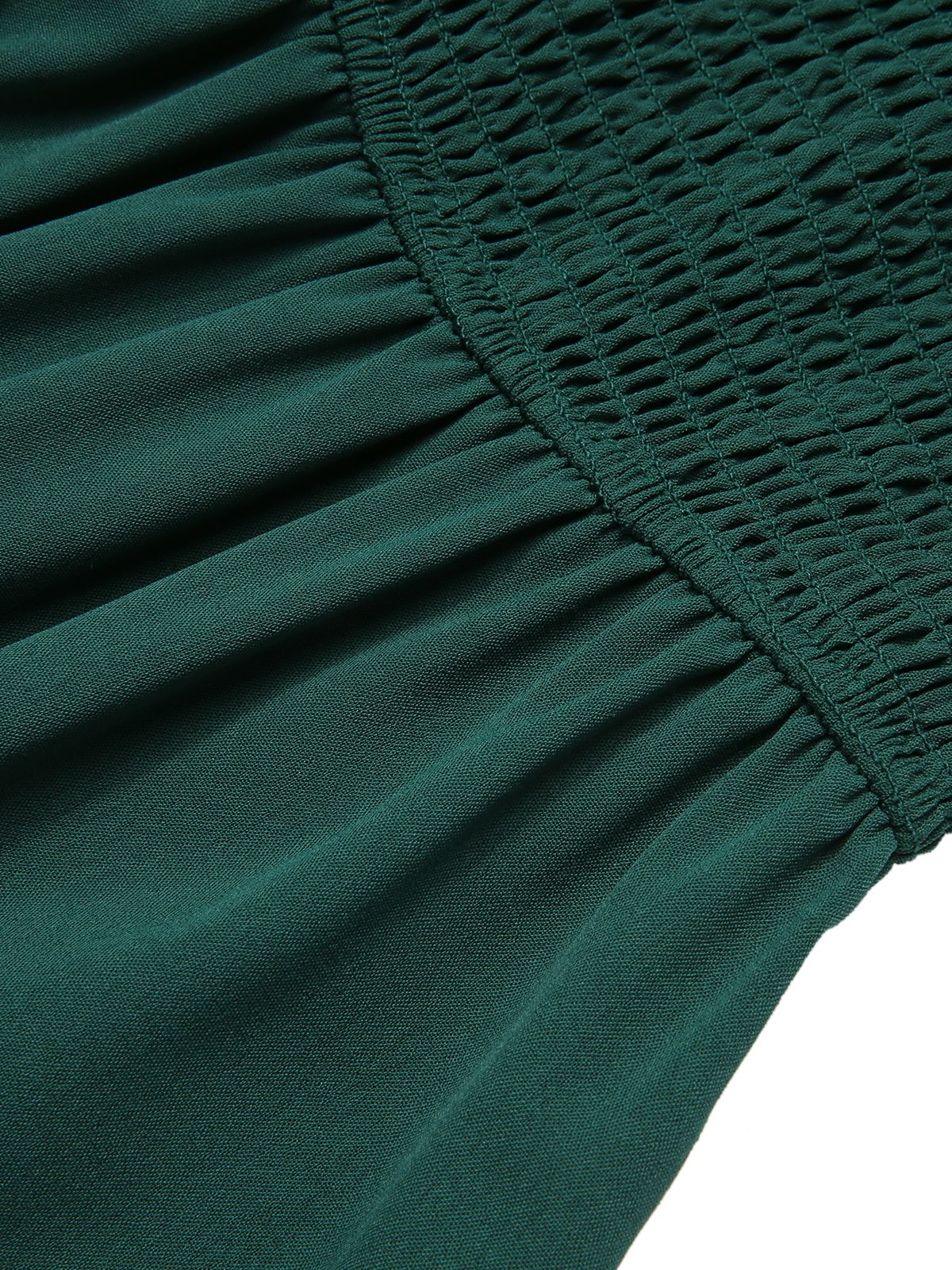 Green 1940s Top Elastic Regular Sleeve Dress - Image 7