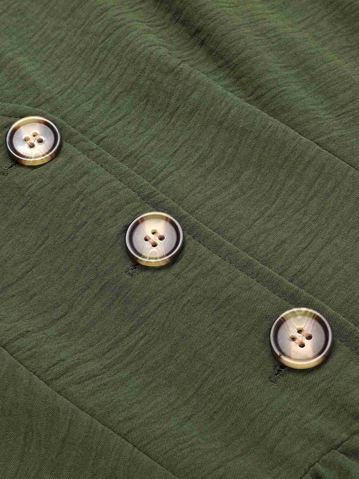 Green 1940s V-Neck Solid Jumpsuit - Image 4