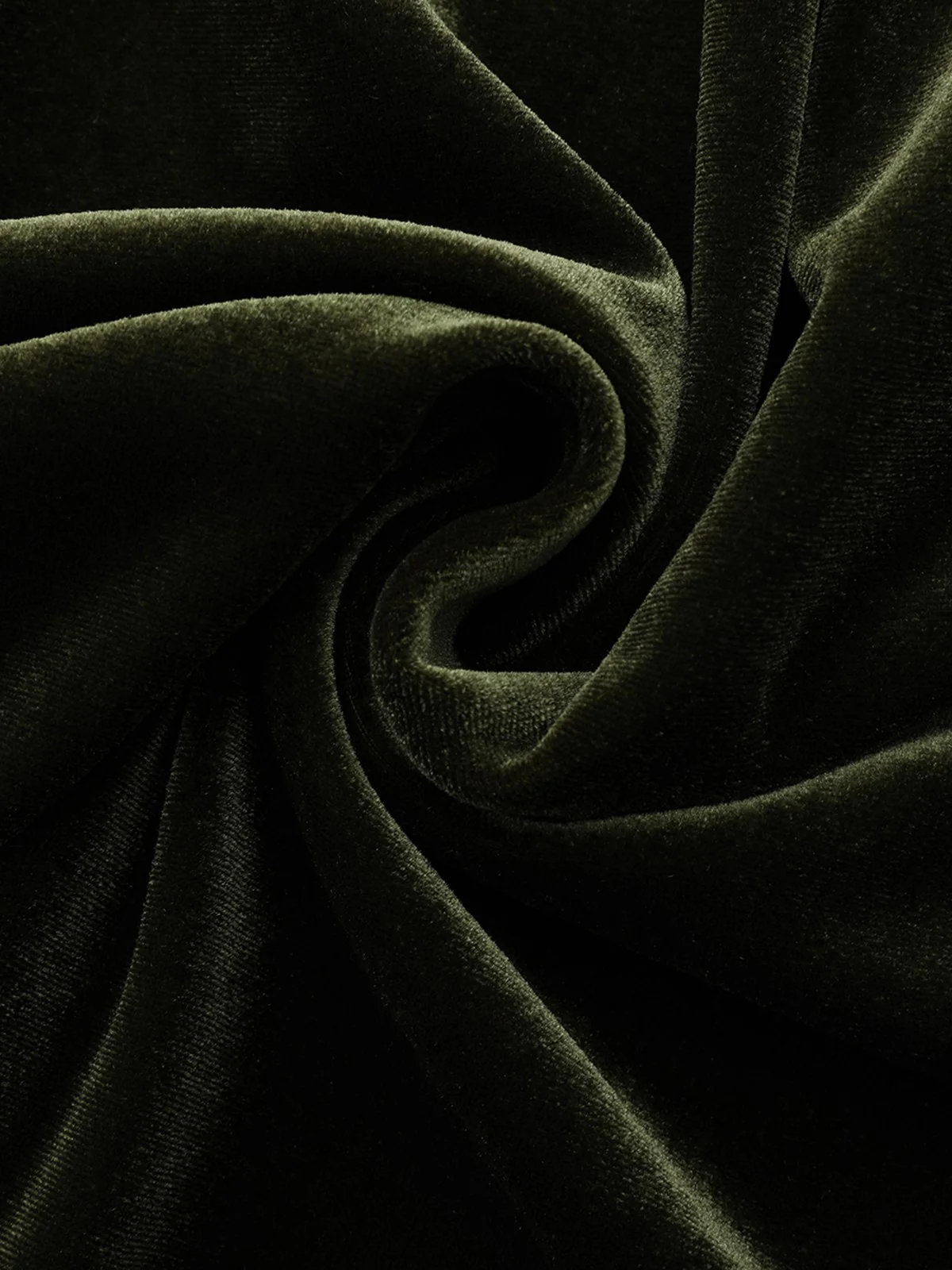 Green 1940s Velvet Deep-V Puff Sleeve Ruched Dress - Image 20