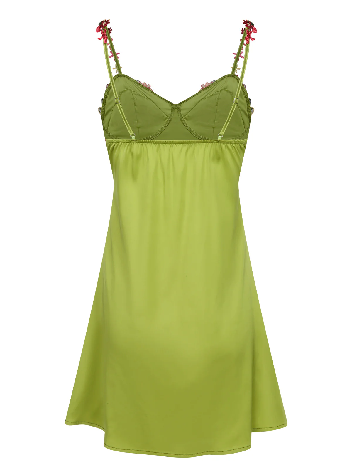 Green 1950s 3D Floral Suspender Sleepwear - Image 3
