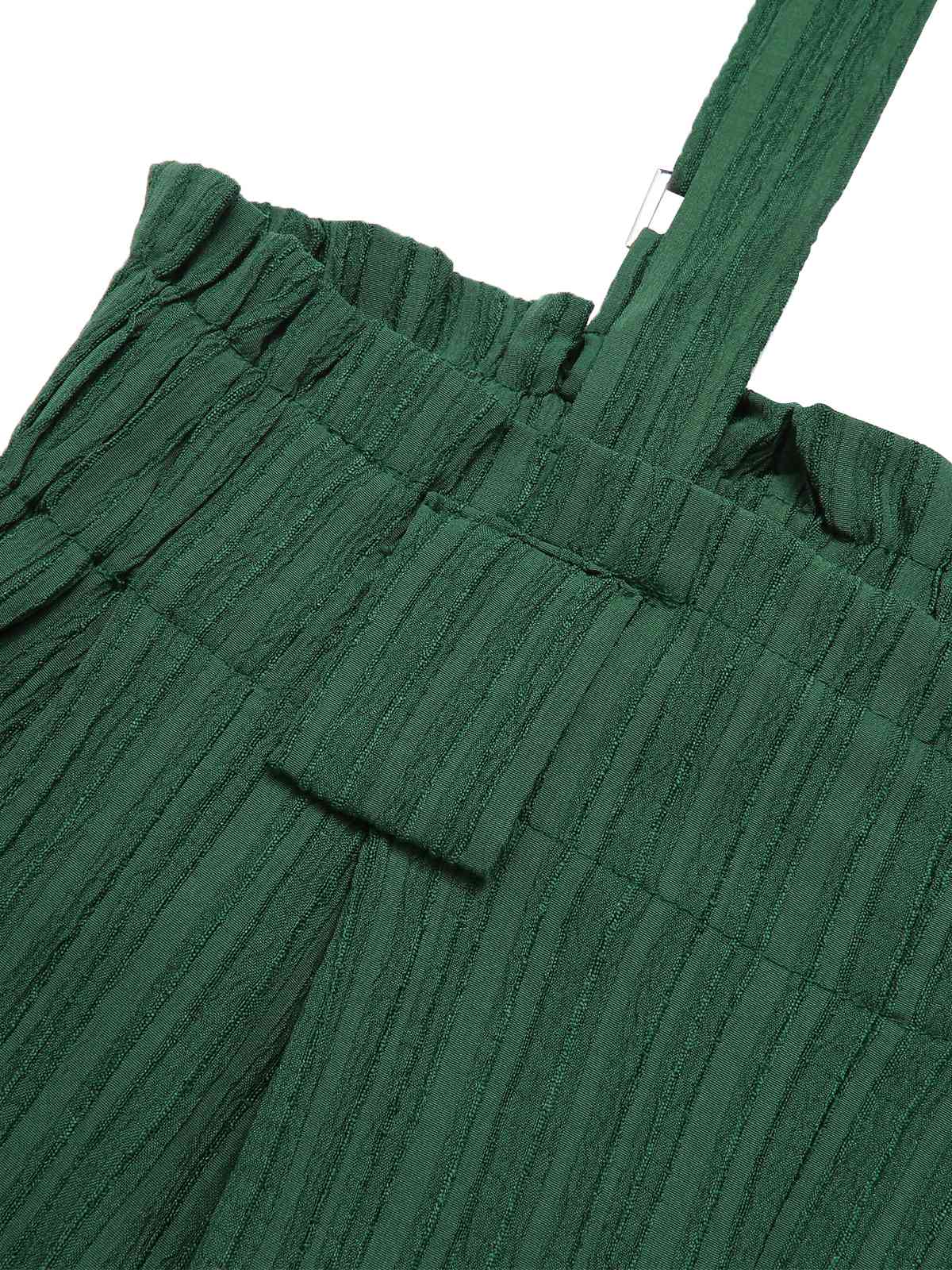 Green 1950s Belted Straps Wide-Leg Jumpsuit - Image 3