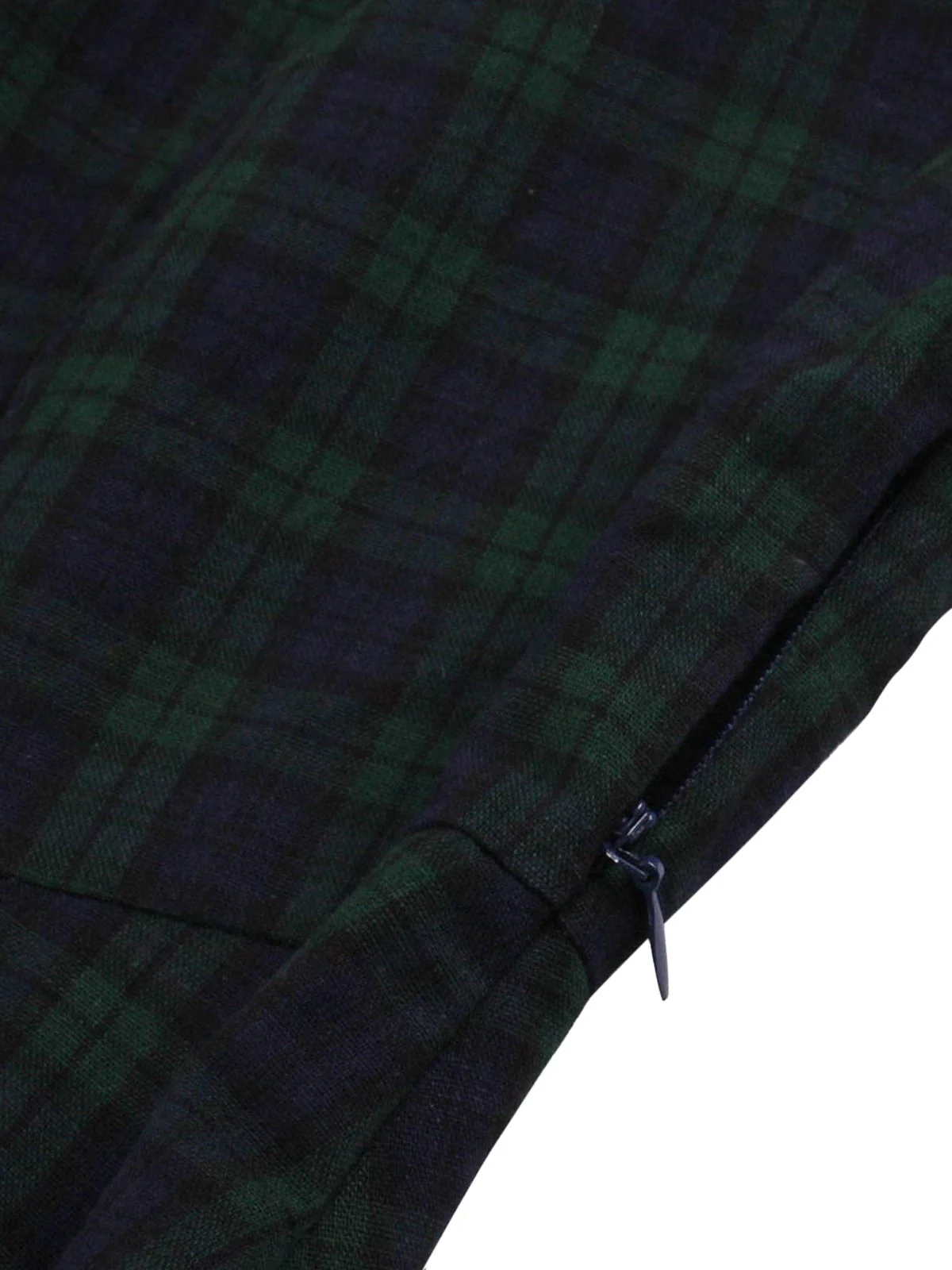 Green 1950s Blackwatch Tartan Lapel Dress - Image 4