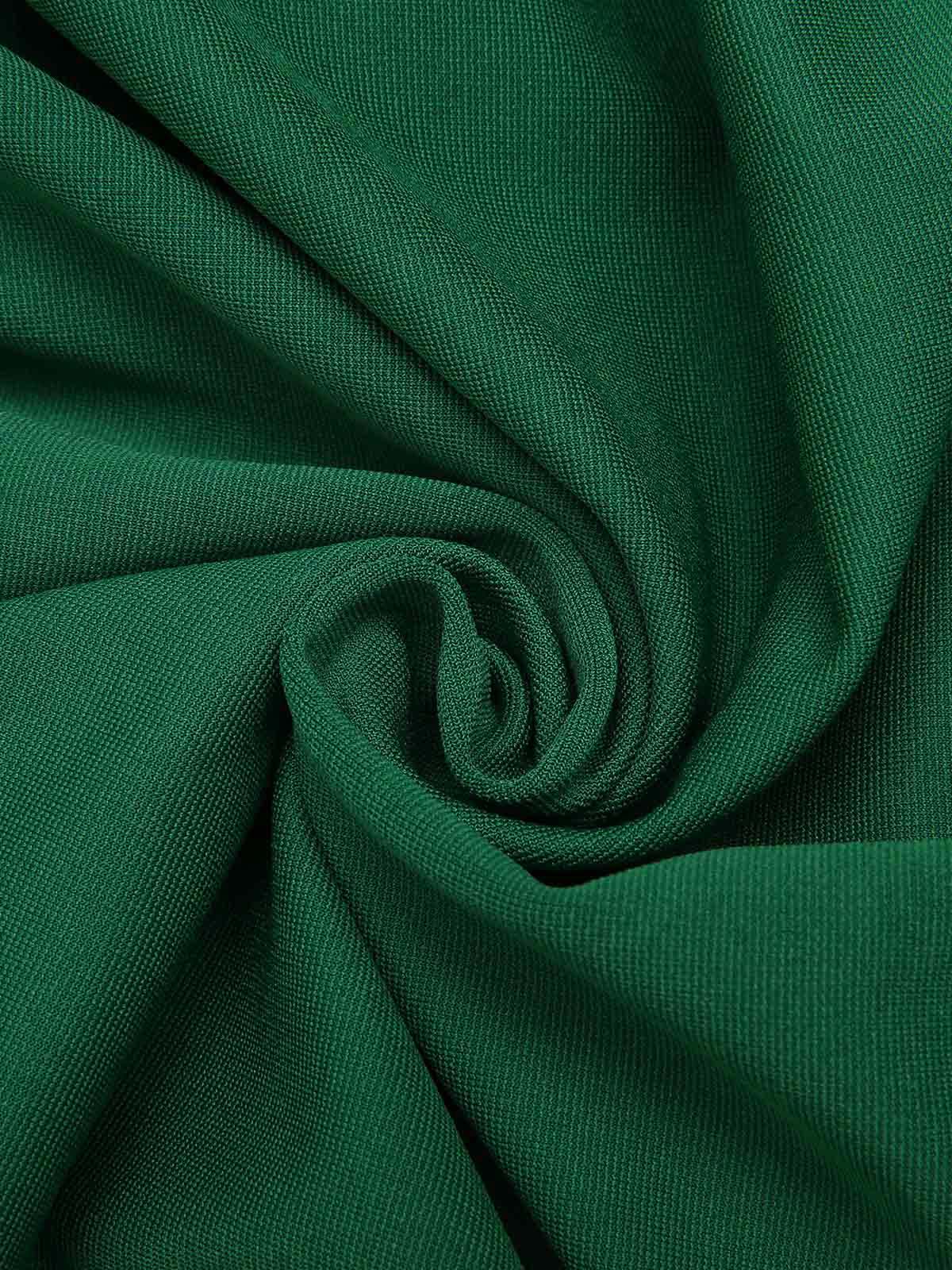 Green 1950s Christmas Plaid Patchwork Dress - Image 7