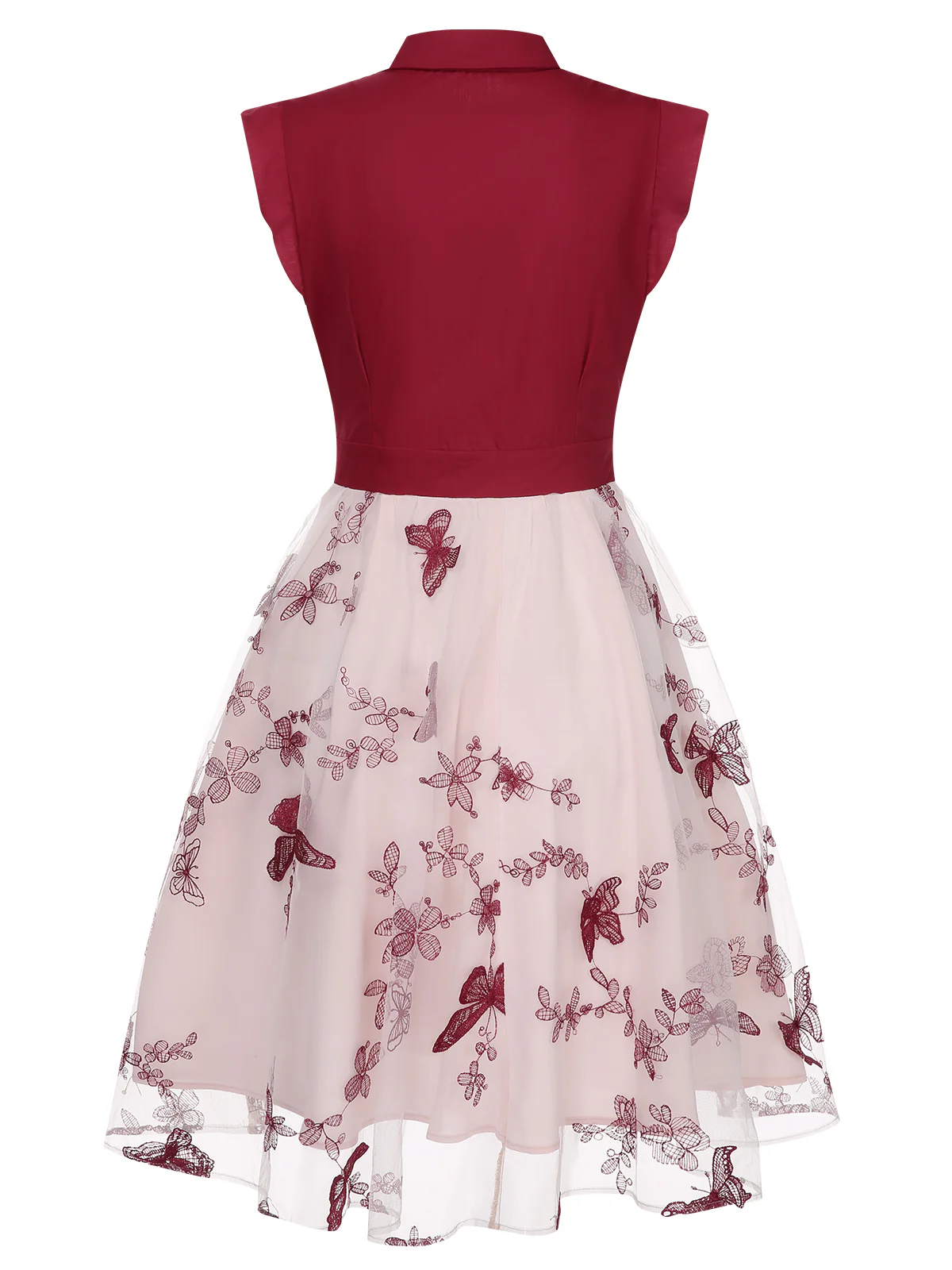 [Pre-Sale] Green 1950s Floral Patchwork Vintage Dress - Image 9