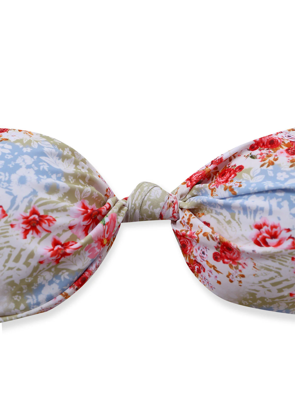 Green 1950s Floral Ruffle Bikini Set - Image 7