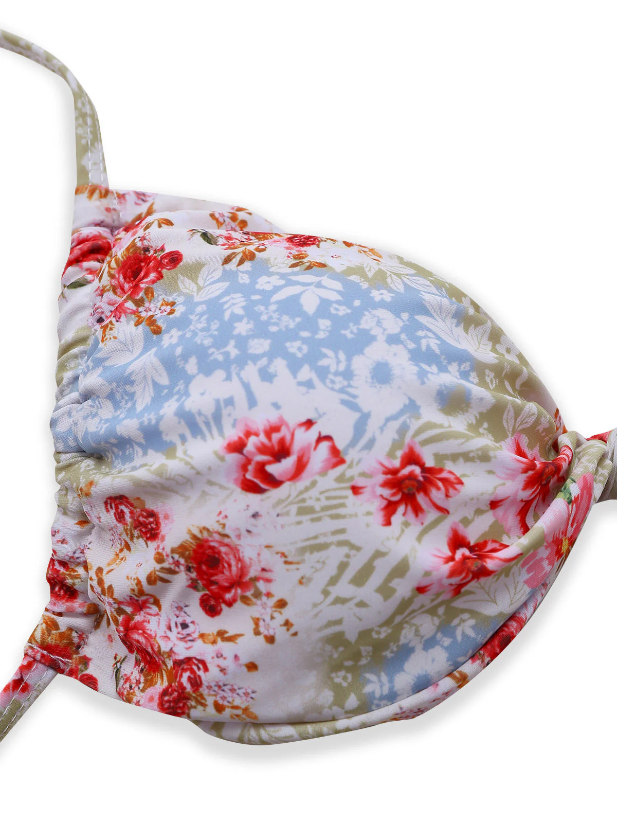 Green 1950s Floral Ruffle Bikini Set - Image 8