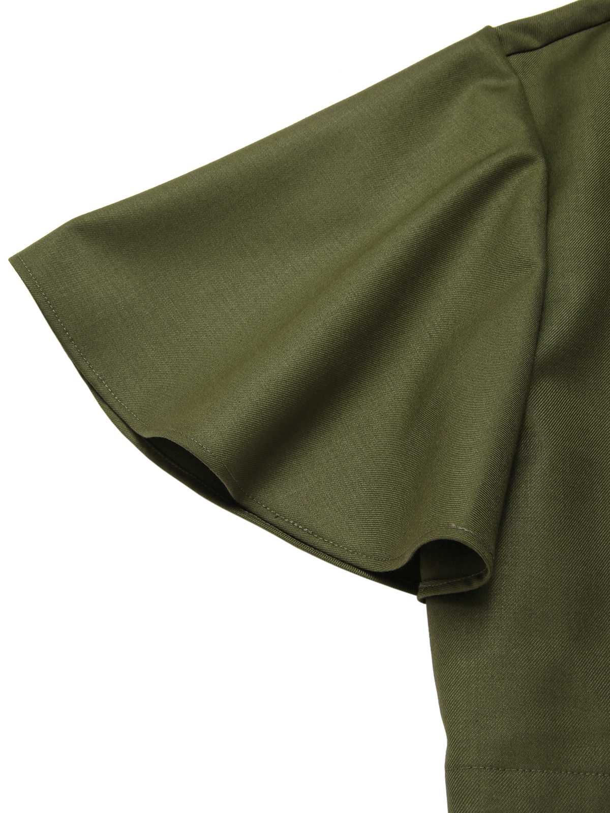Green 1950s Lapel Solid Cropped Cape - Image 6