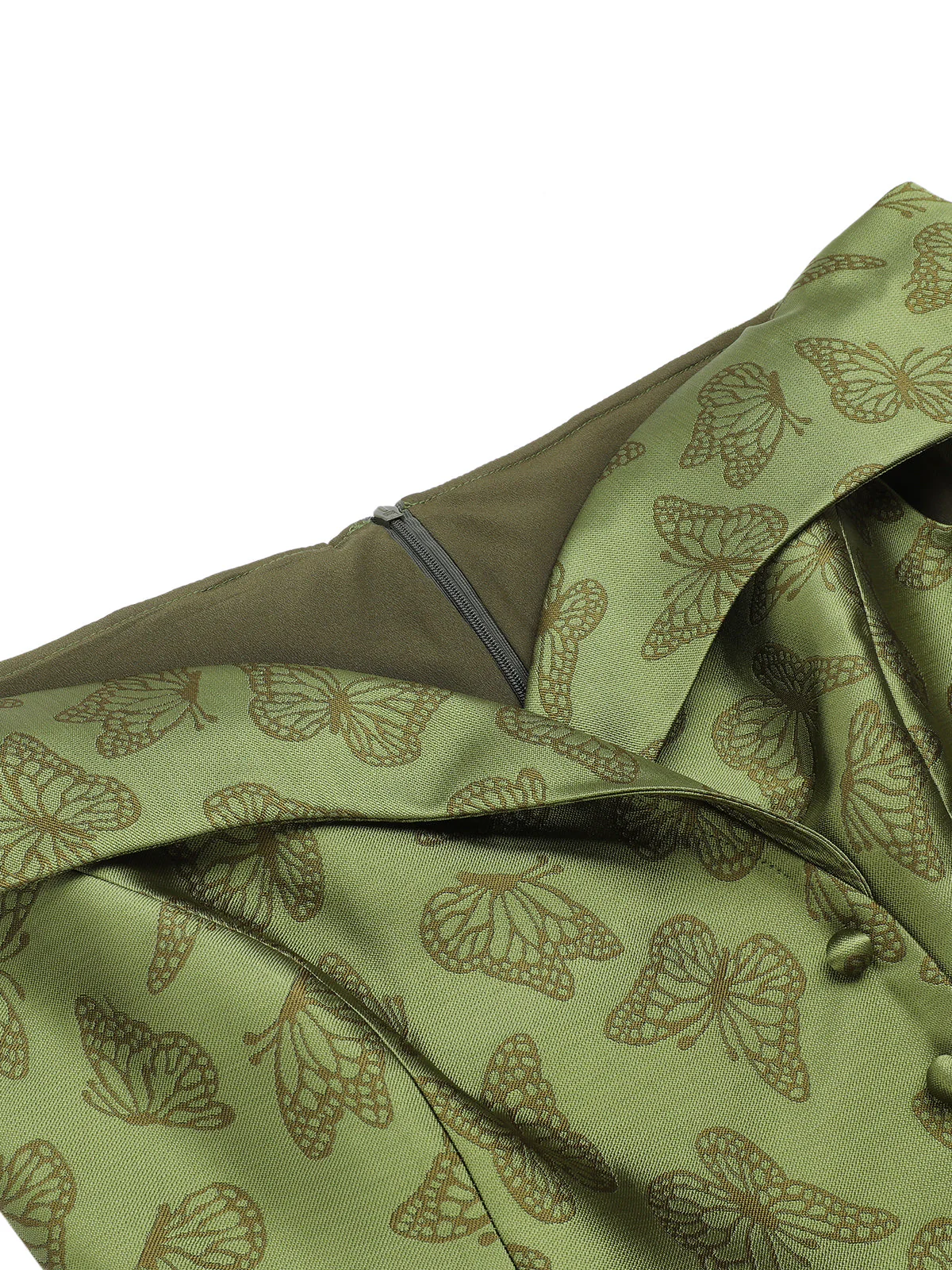 Green 1950s Off-Shoulder Vintage Dress - Image 7