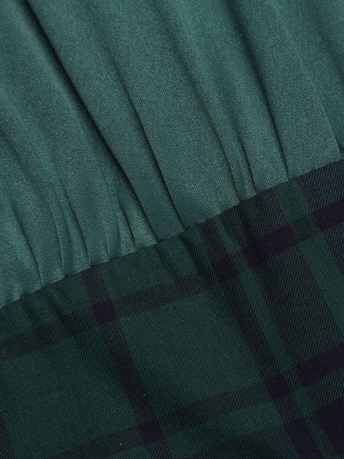Green 1930s Plaid Patchwork Puff Jumpsuit - Image 5