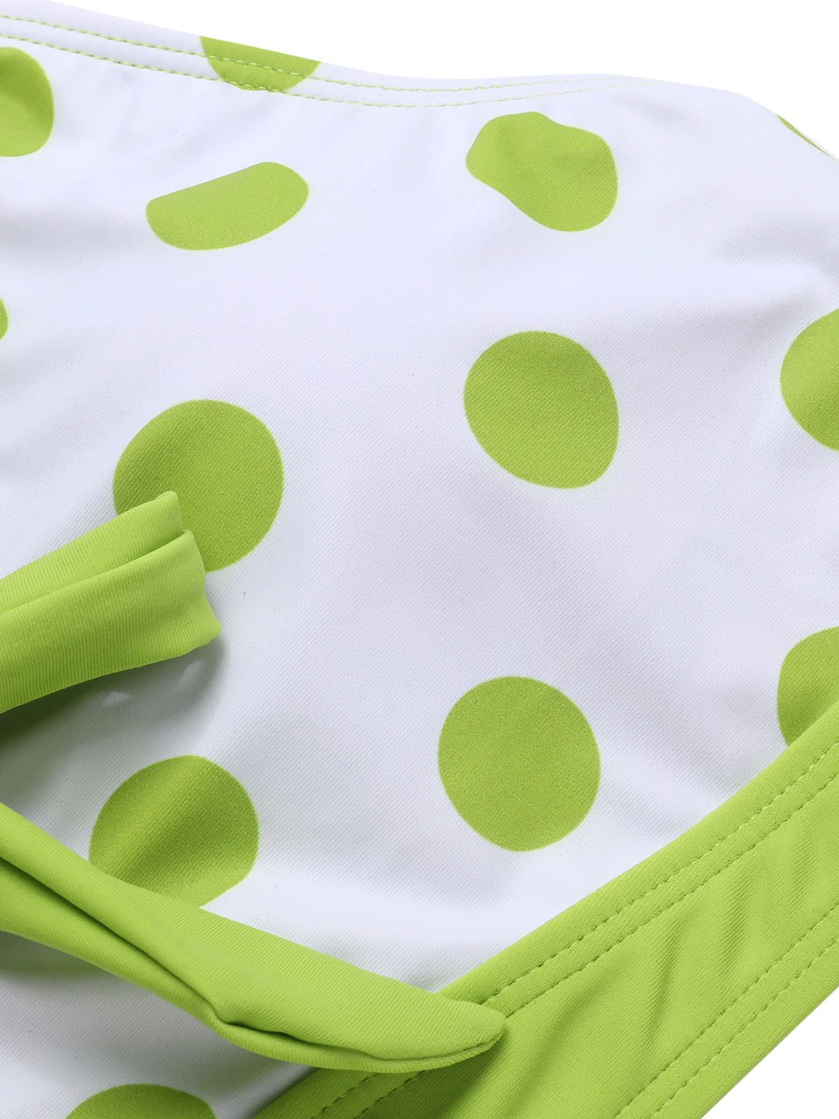 Green 1950s Polka Dot V-Neck Swimsuit - Image 5