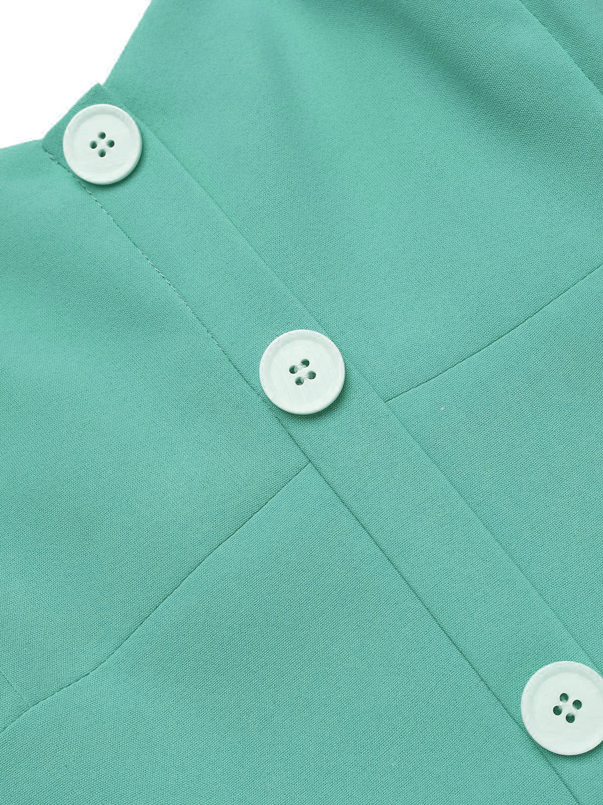 Green 1950s Romper & Cherry Skirt - Image 7