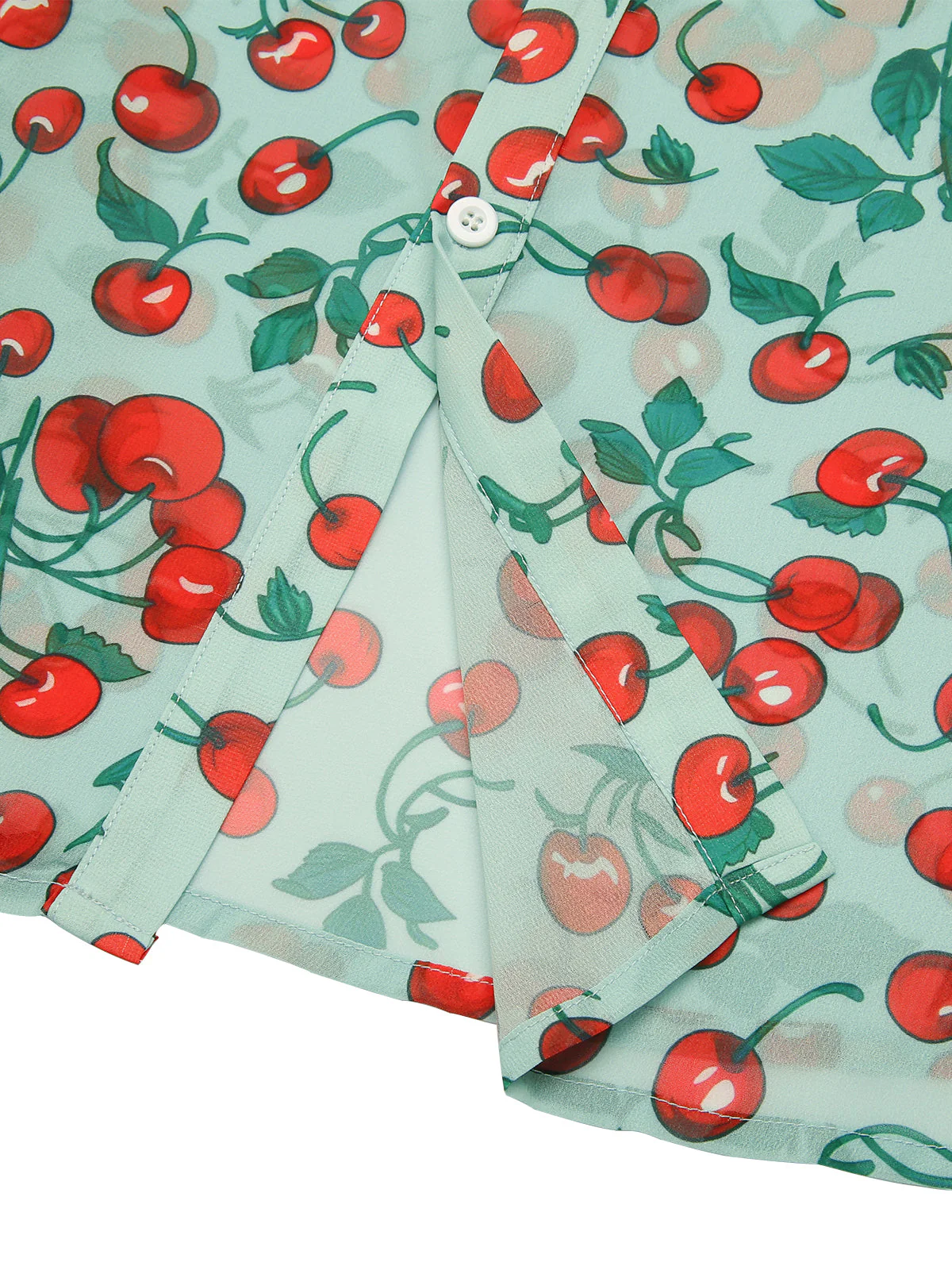 Green 1950s Romper & Cherry Skirt - Image 8
