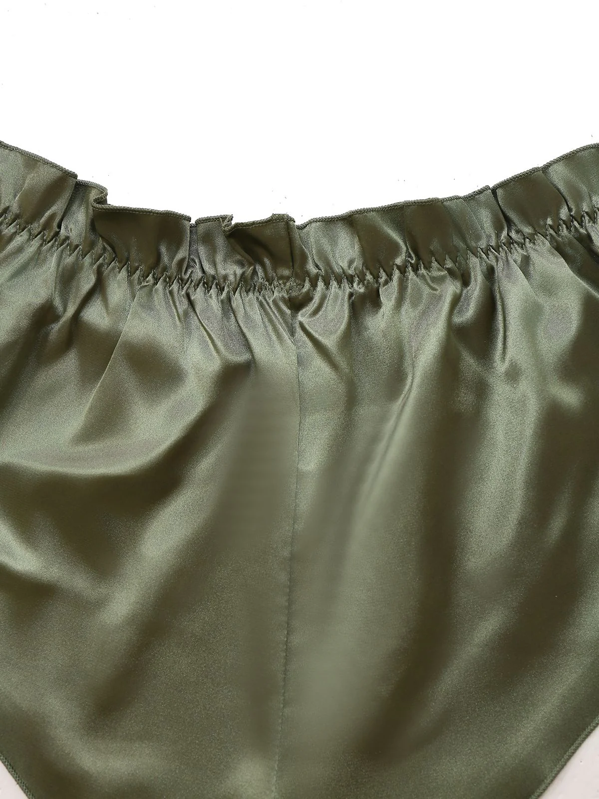 Green 1950s Solid Lace & Satin Pajama Set - Image 7