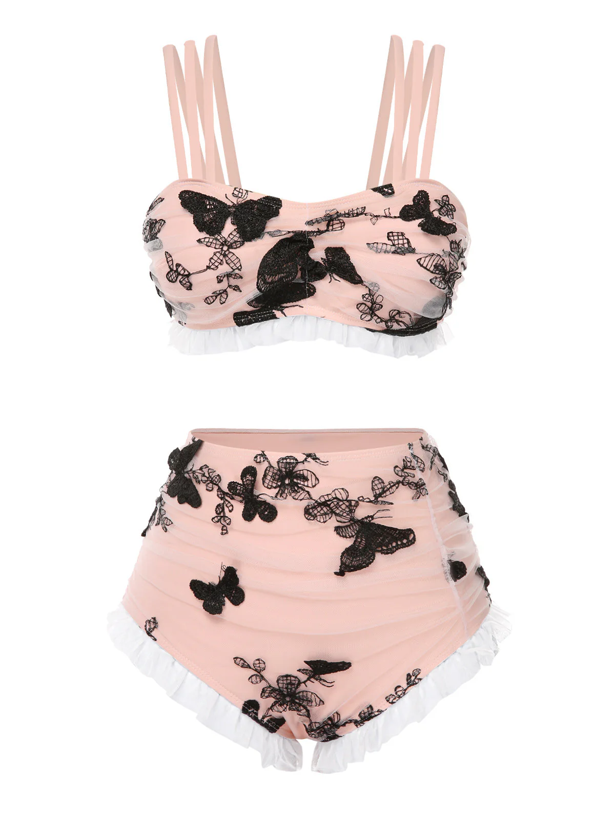 Green 1950s Summer Daisy Tankini Set - Image 9