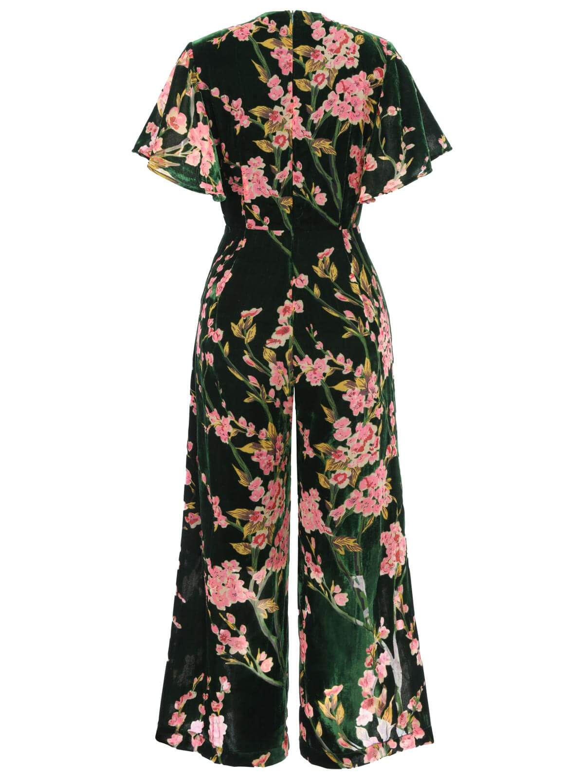 Green 1930s Velvet Vintage Jumpsuit - Image 4