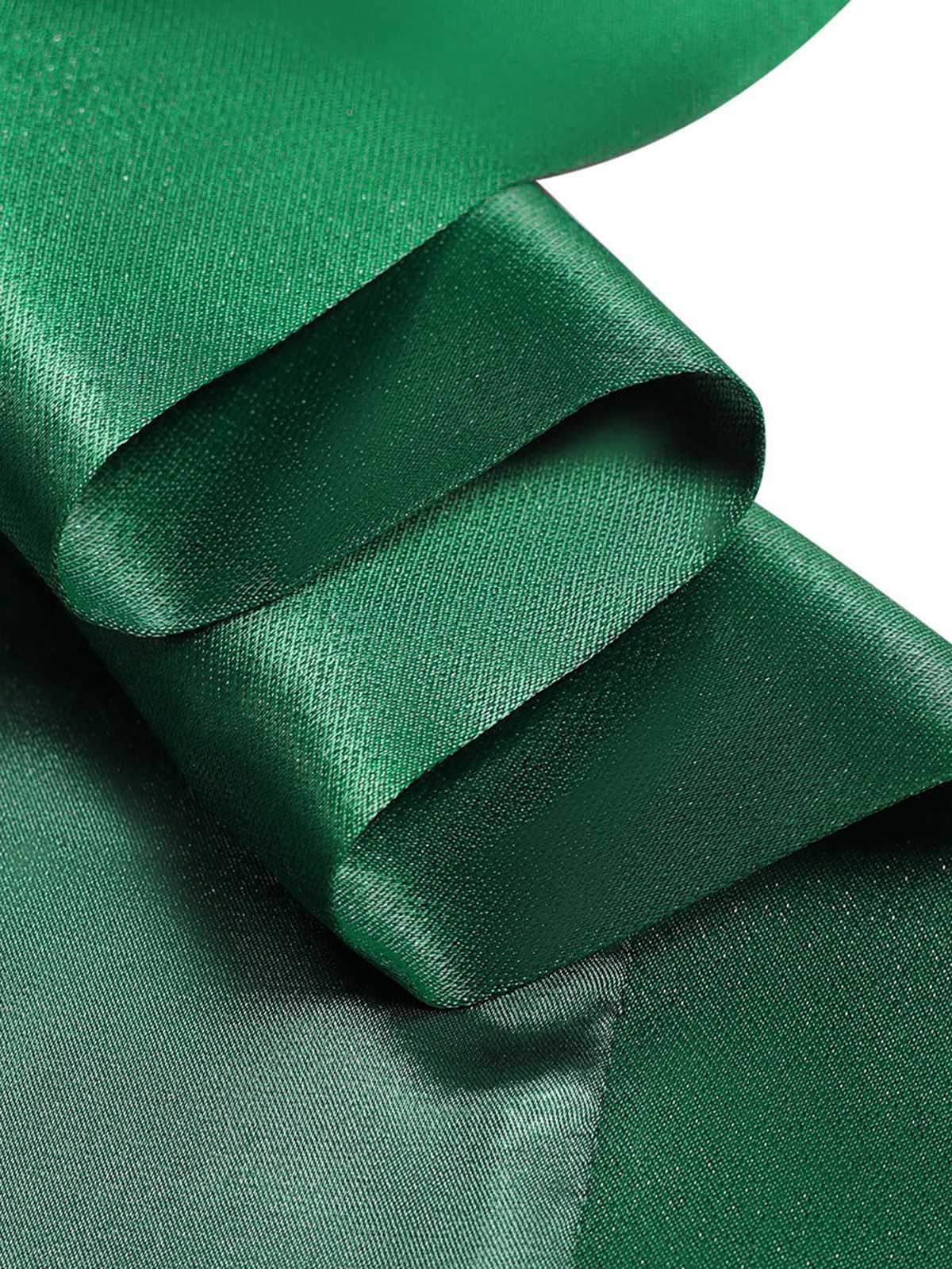 Green 1950s Wednesday Addams Inspired Satin Costume Set - Image 7