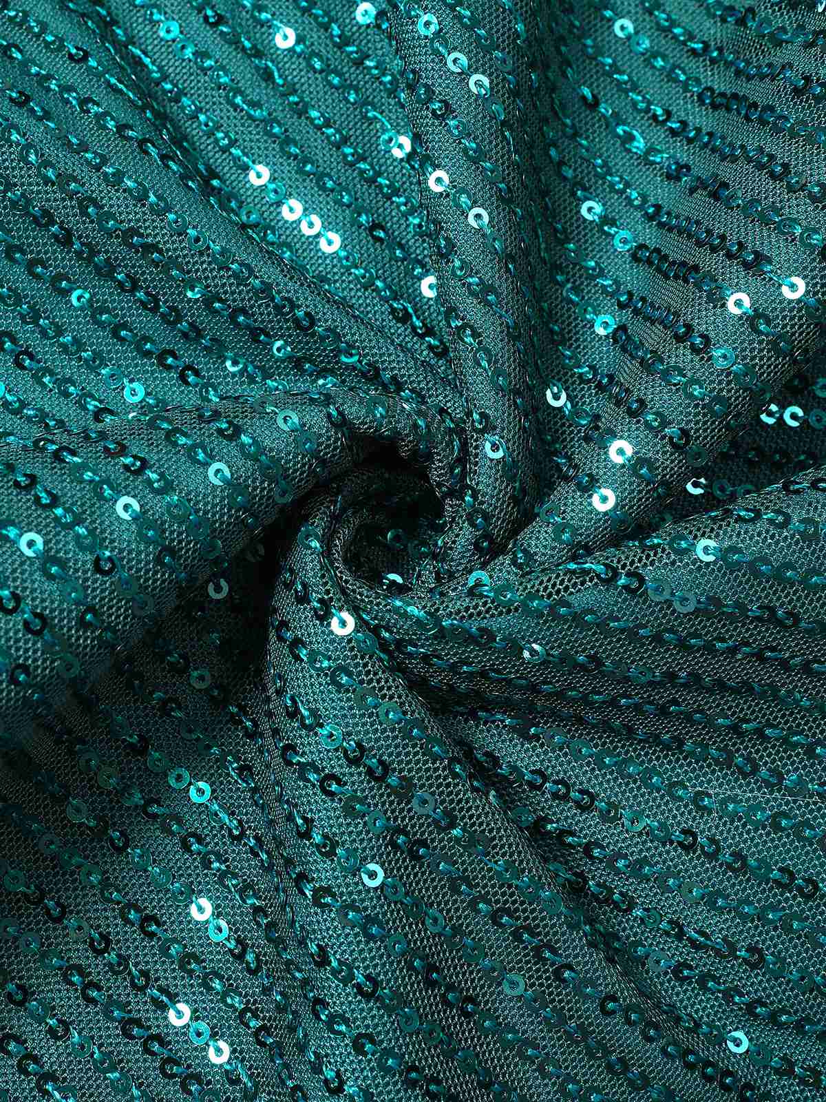 Green 1960s Bow & Christmas Bell Sequin Dress - Image 10