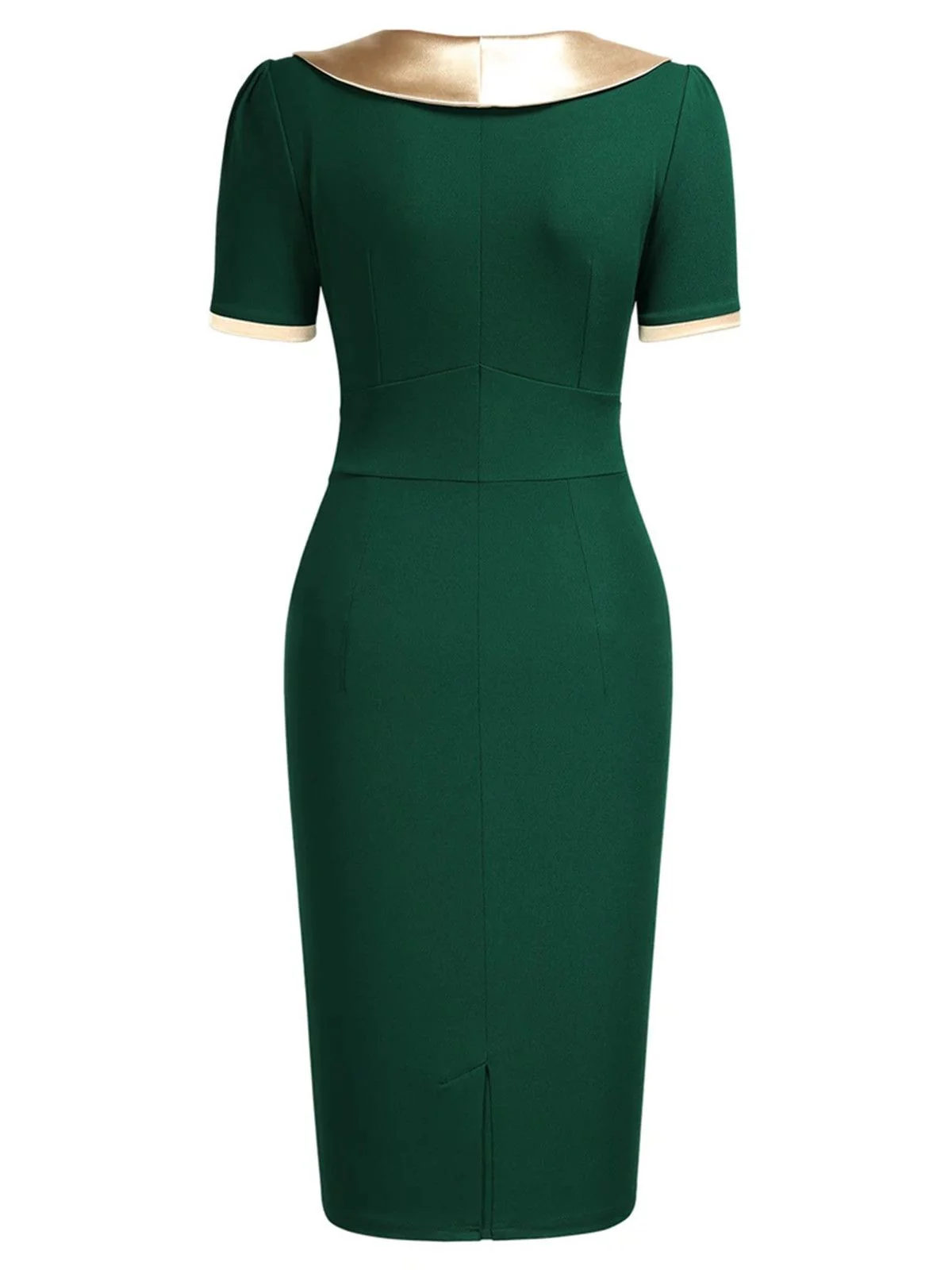 1960s Bow Patchwork Bodycon Dress - Image 2
