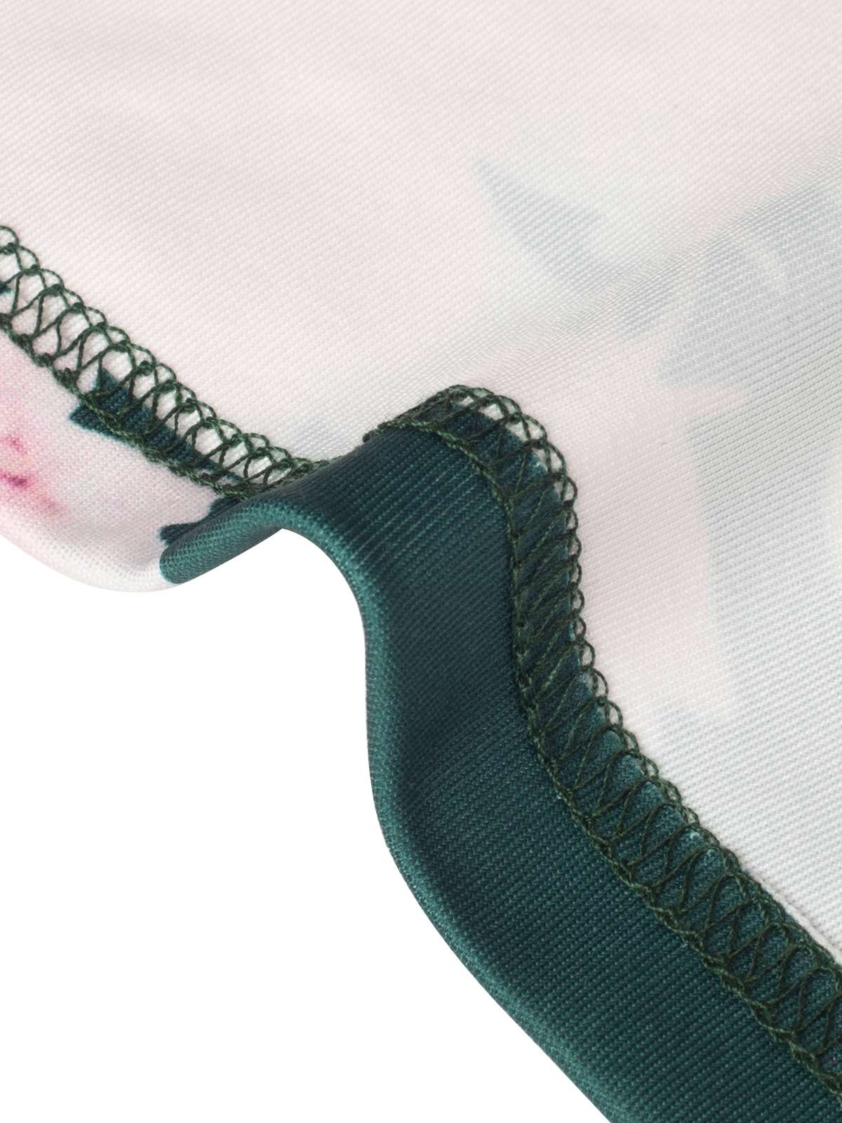 Green 1960s Cap Sleeves Floral Pencil Dress - Image 7
