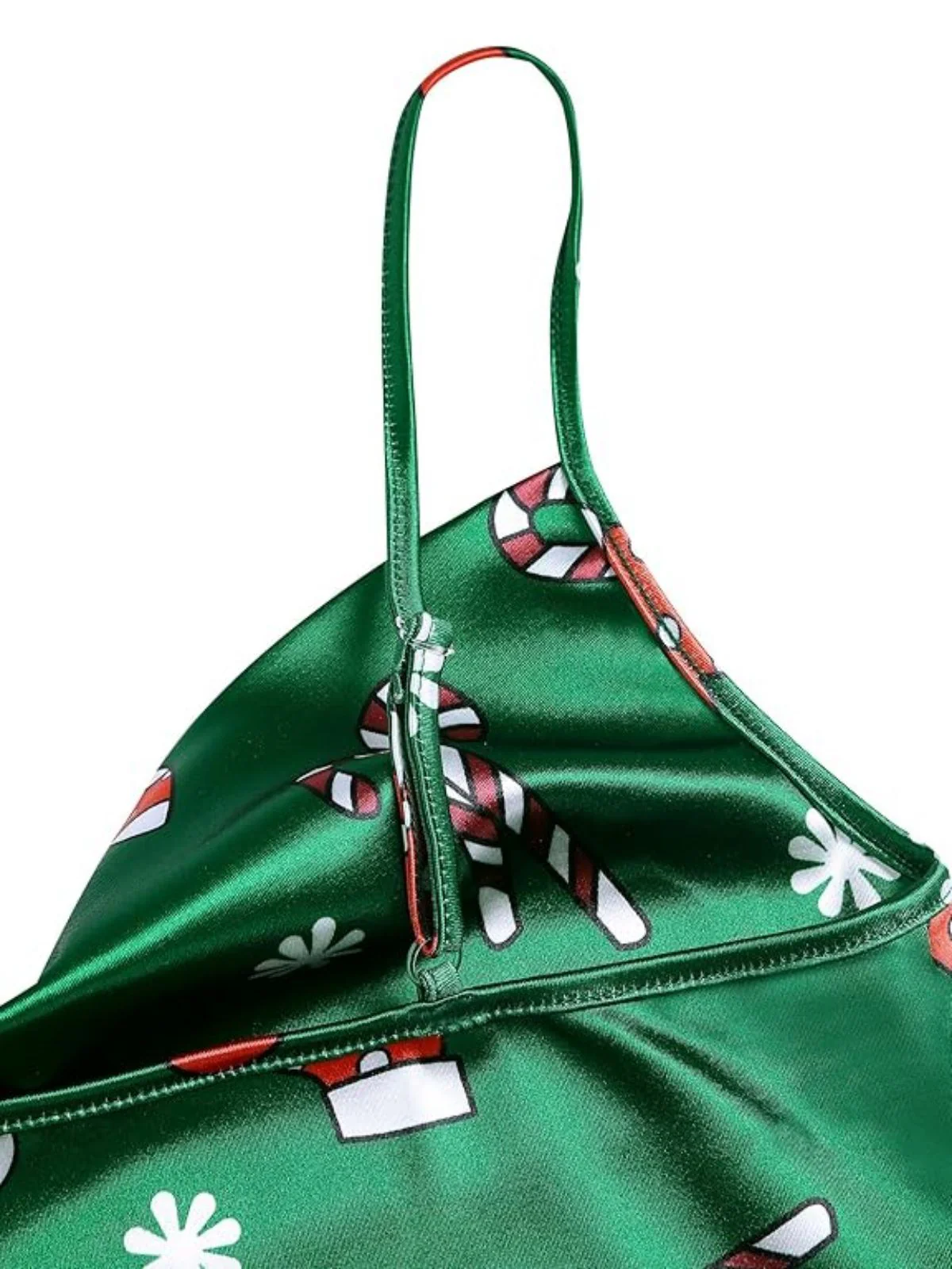 Green 1960s Christmas Cowl Neck Slip Dress - Image 5