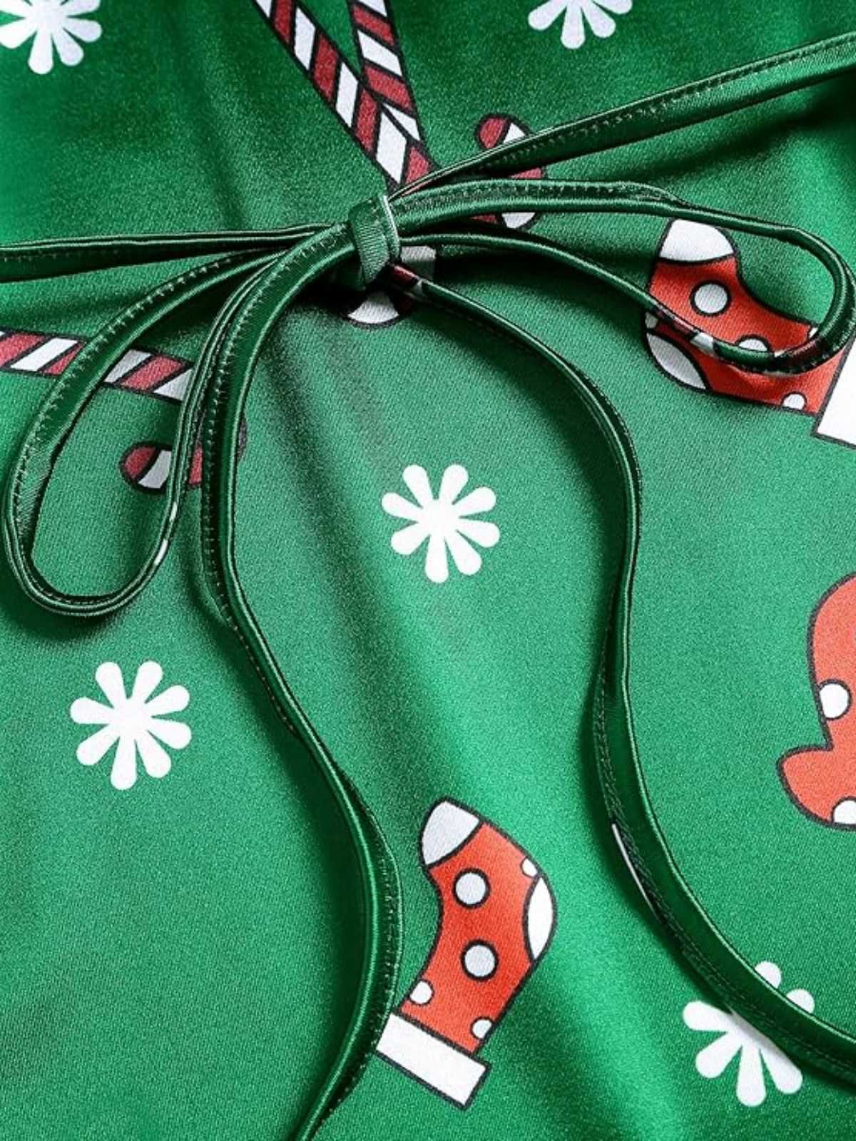 Green 1960s Christmas Cowl Neck Slip Dress - Image 6