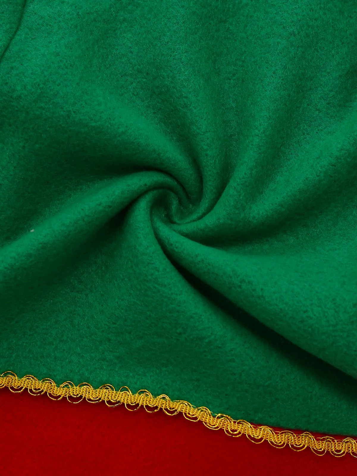 Green 1960s Christmas Elf Cosplay Costume Dress Set - Image 8
