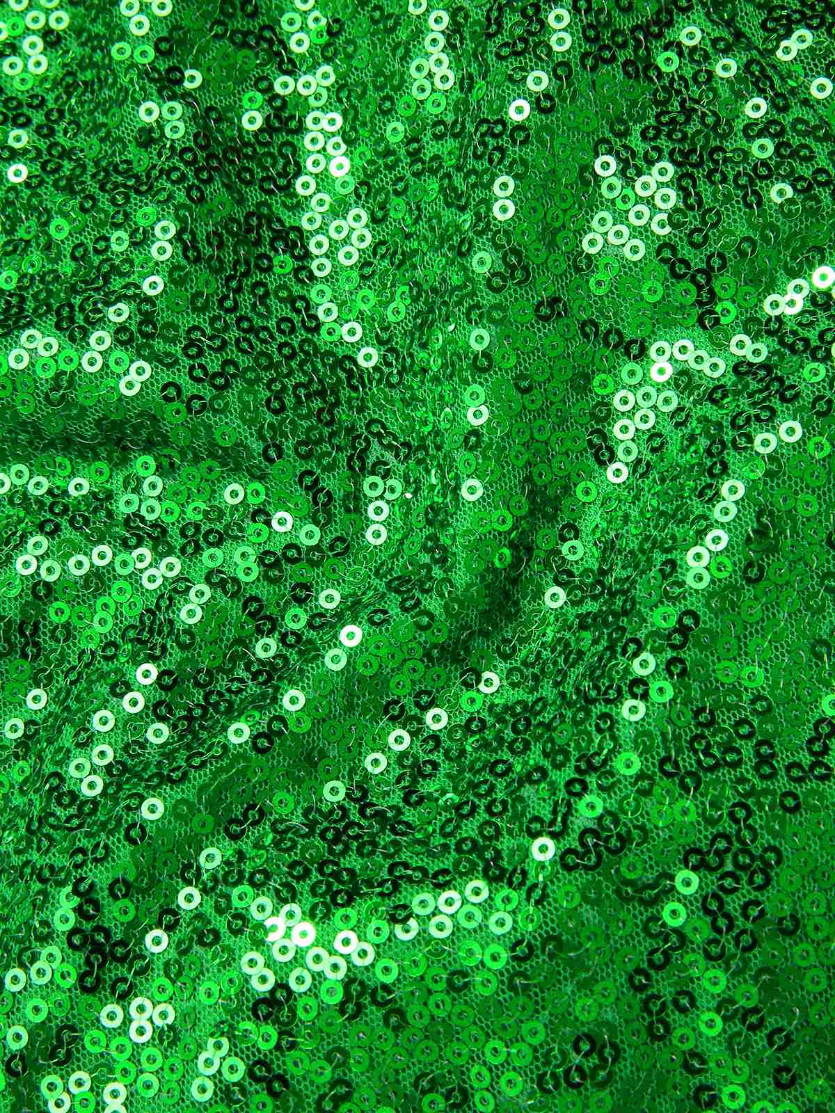 Green 1960s Christmas Plush Sequined Patchwork Dress - Image 4