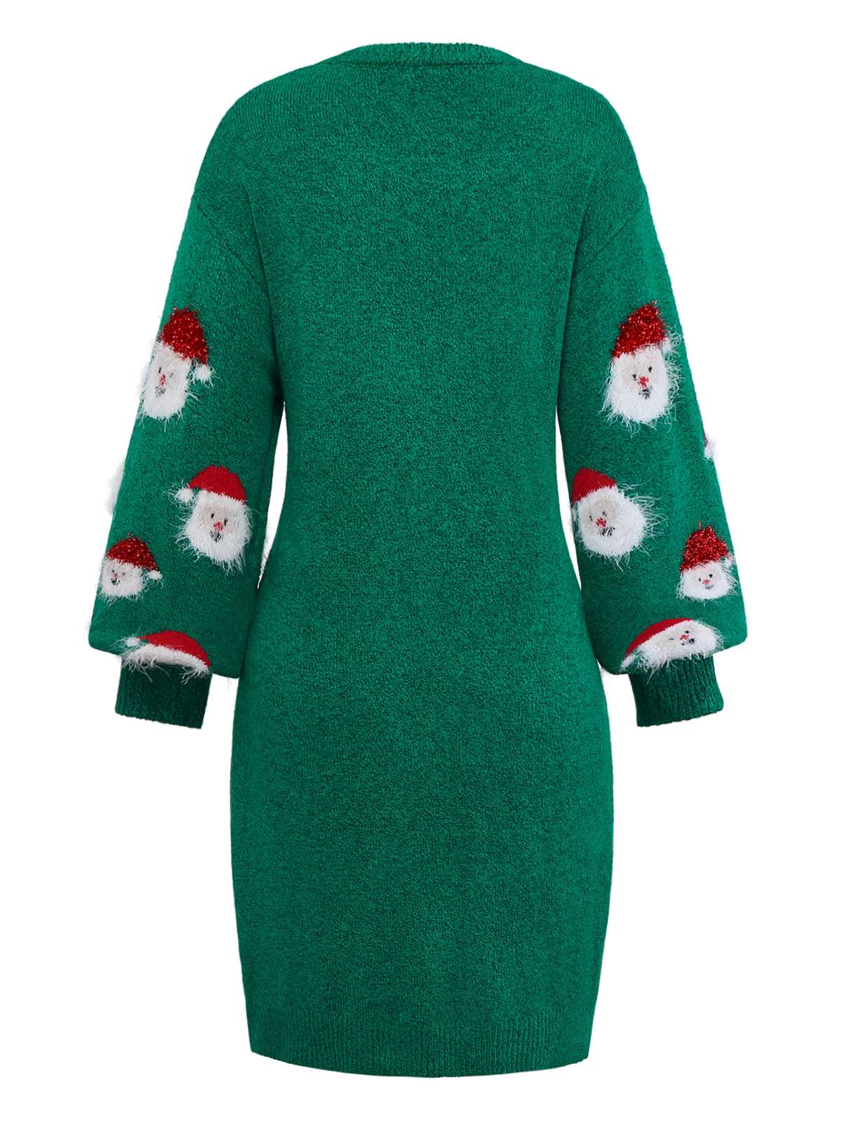 Green 1960s Christmas Santa Claus Sweater Dress - Image 3