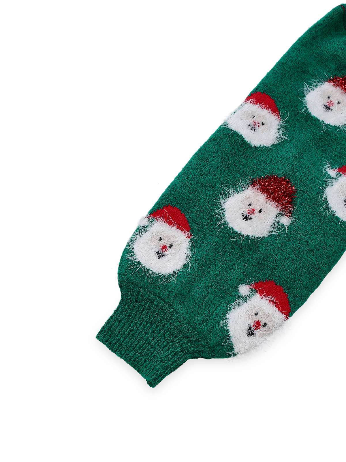 Green 1960s Christmas Santa Claus Sweater Dress - Image 4