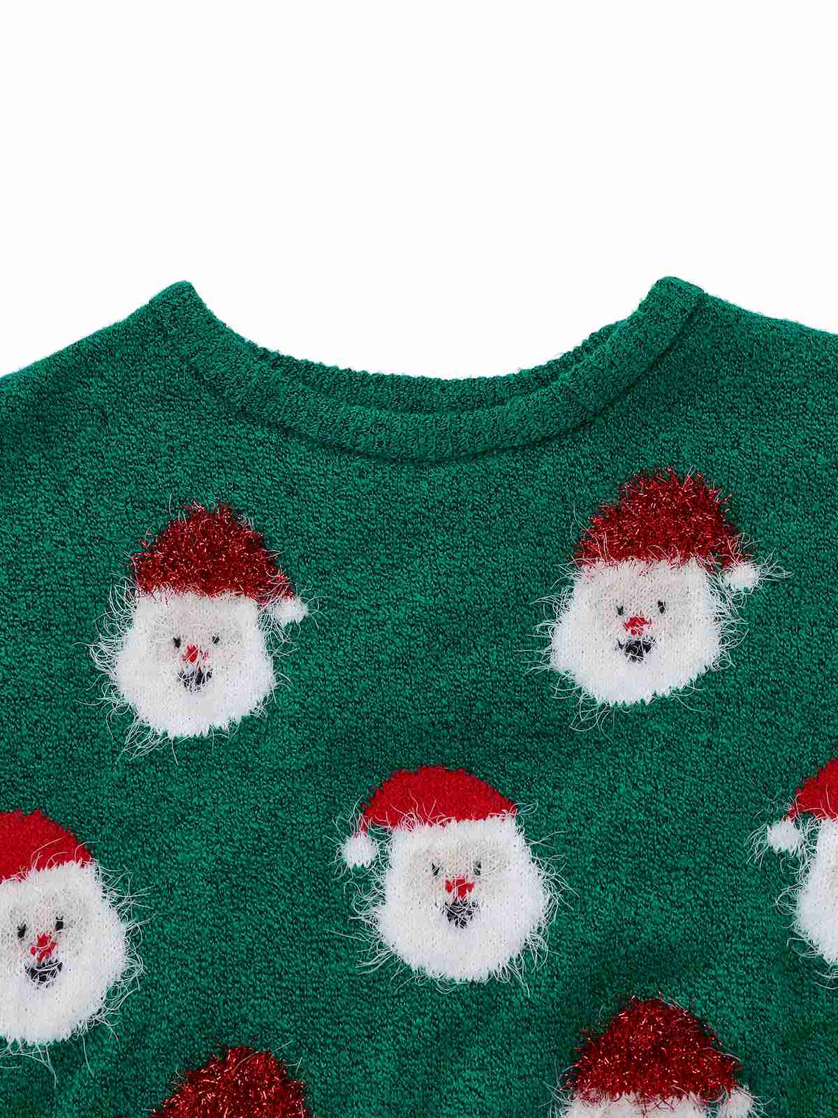Green 1960s Christmas Santa Claus Sweater Dress - Image 6