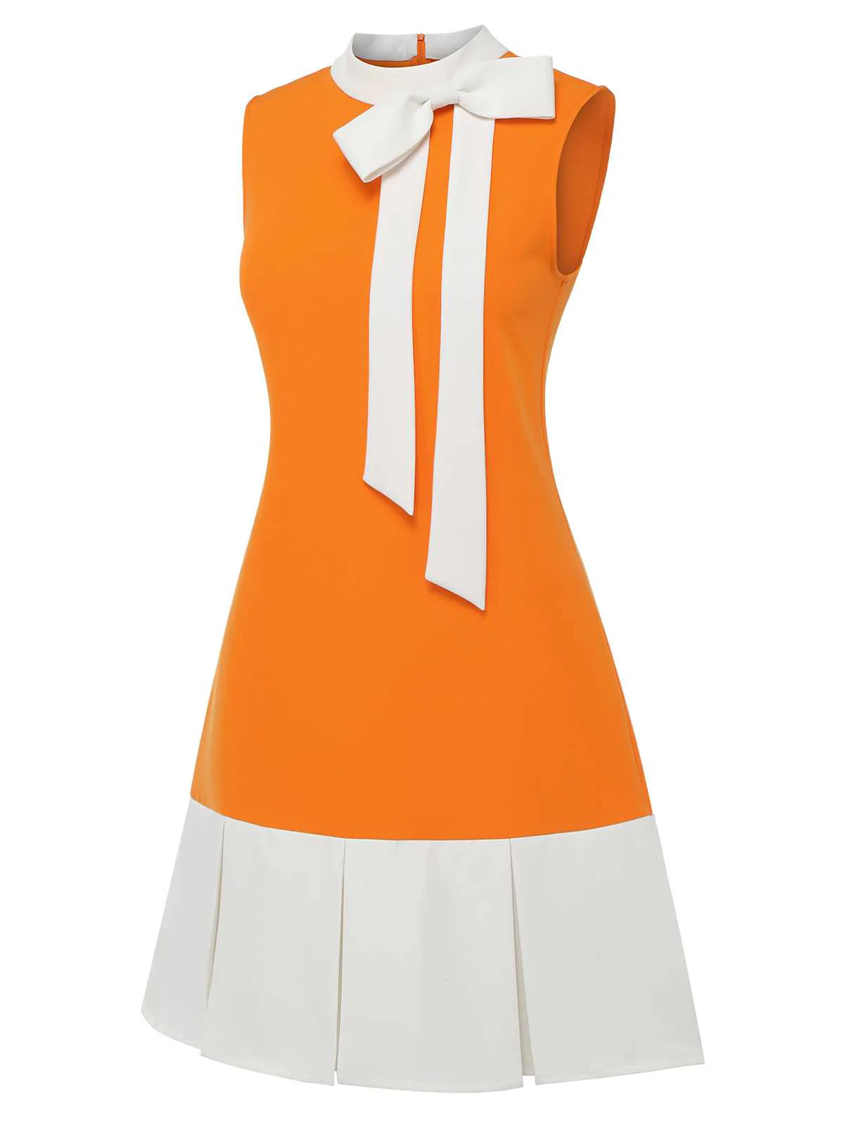 Green 1960s Crew Bowknot Sleeveless Dress - Image 6