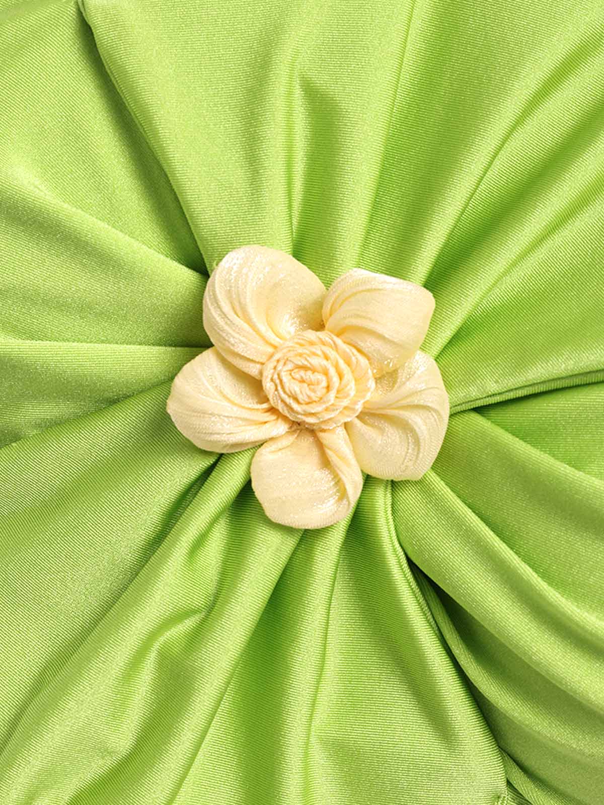 [Pre-Sale] Green 1960s Floral Halter Backless One-Piece Swimsuit - Image 7
