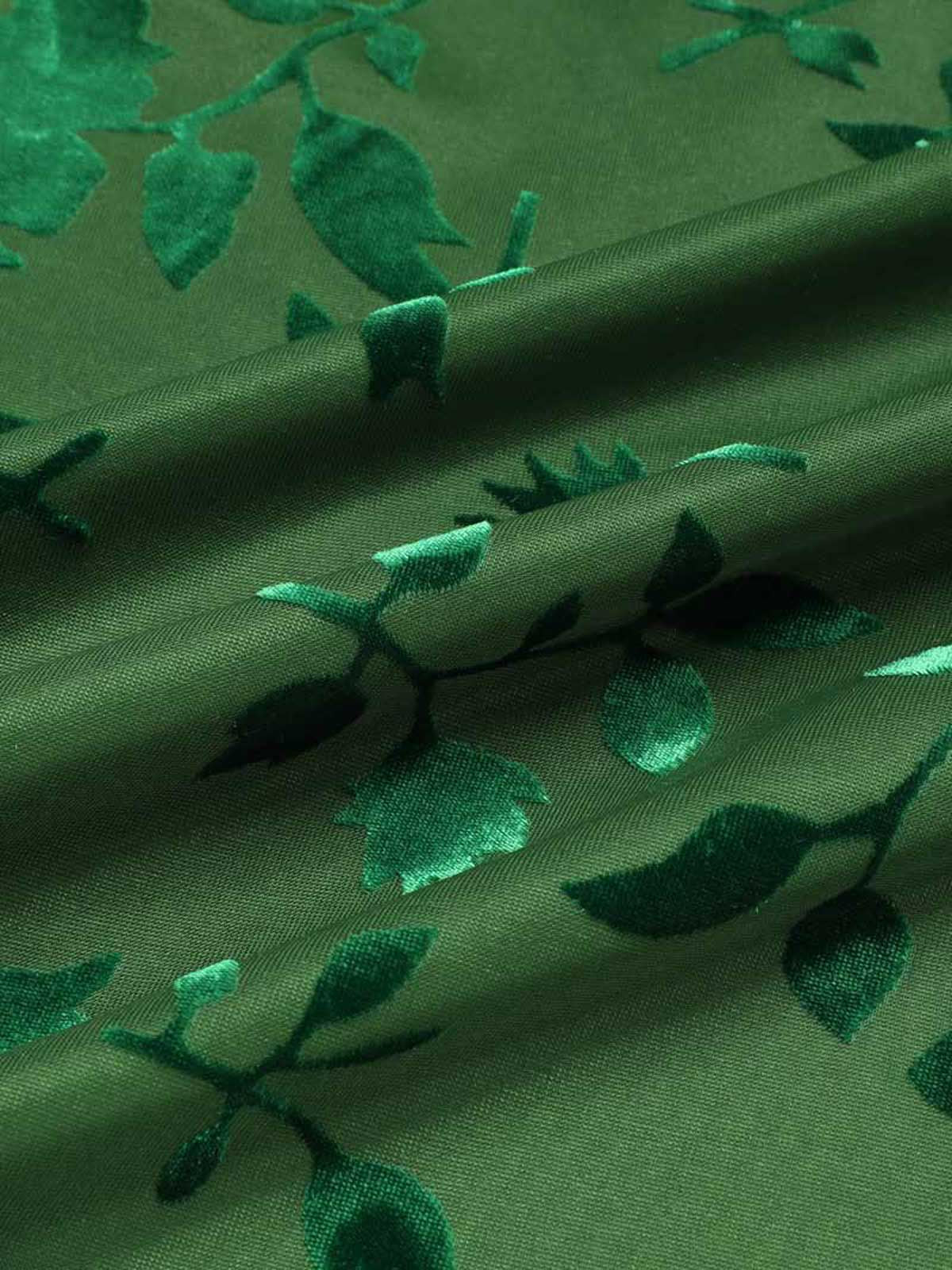 Green 1960s Floral Vintage Dress - Image 7