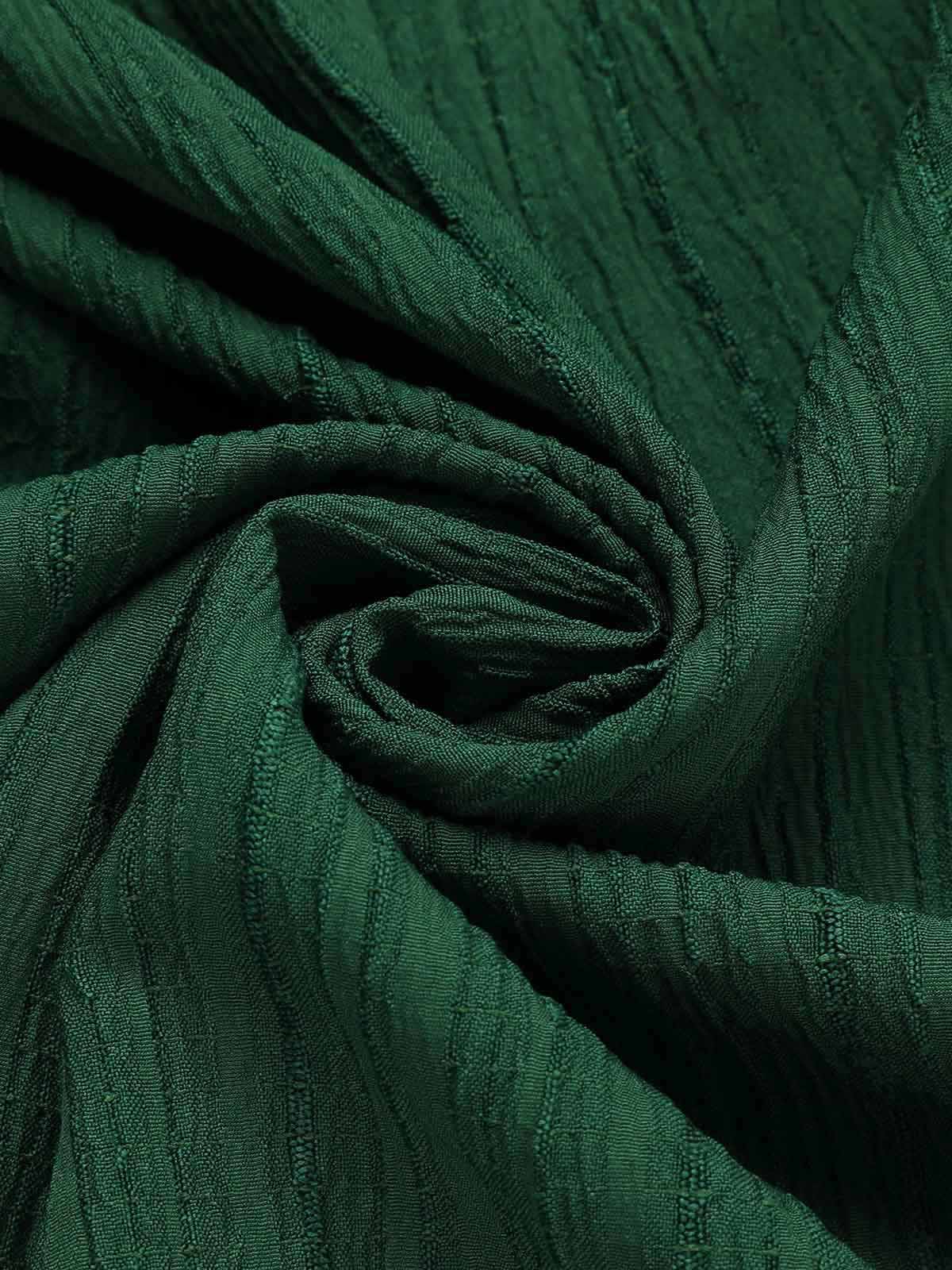 Green 1960s Lapel Loose Belted Dress - Image 2