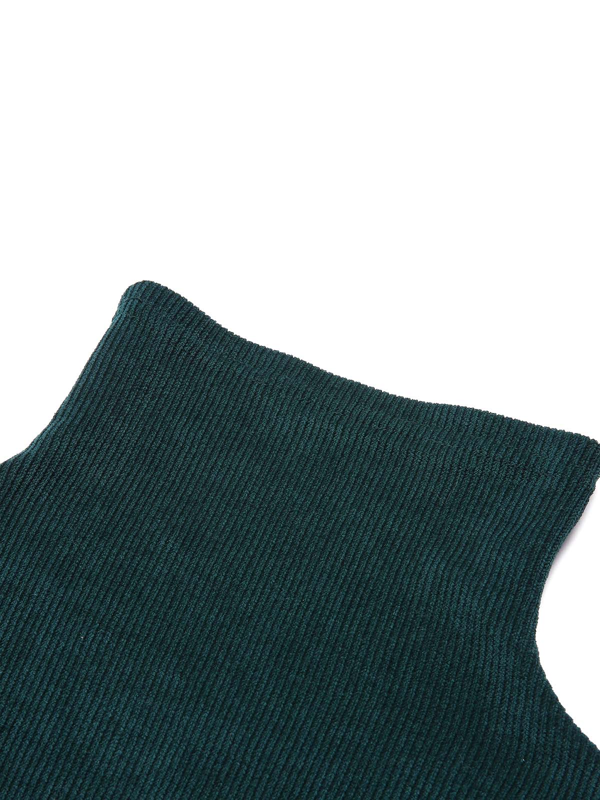 Green 1930s Plaid Turtleneck Fishtail Dress - Image 4