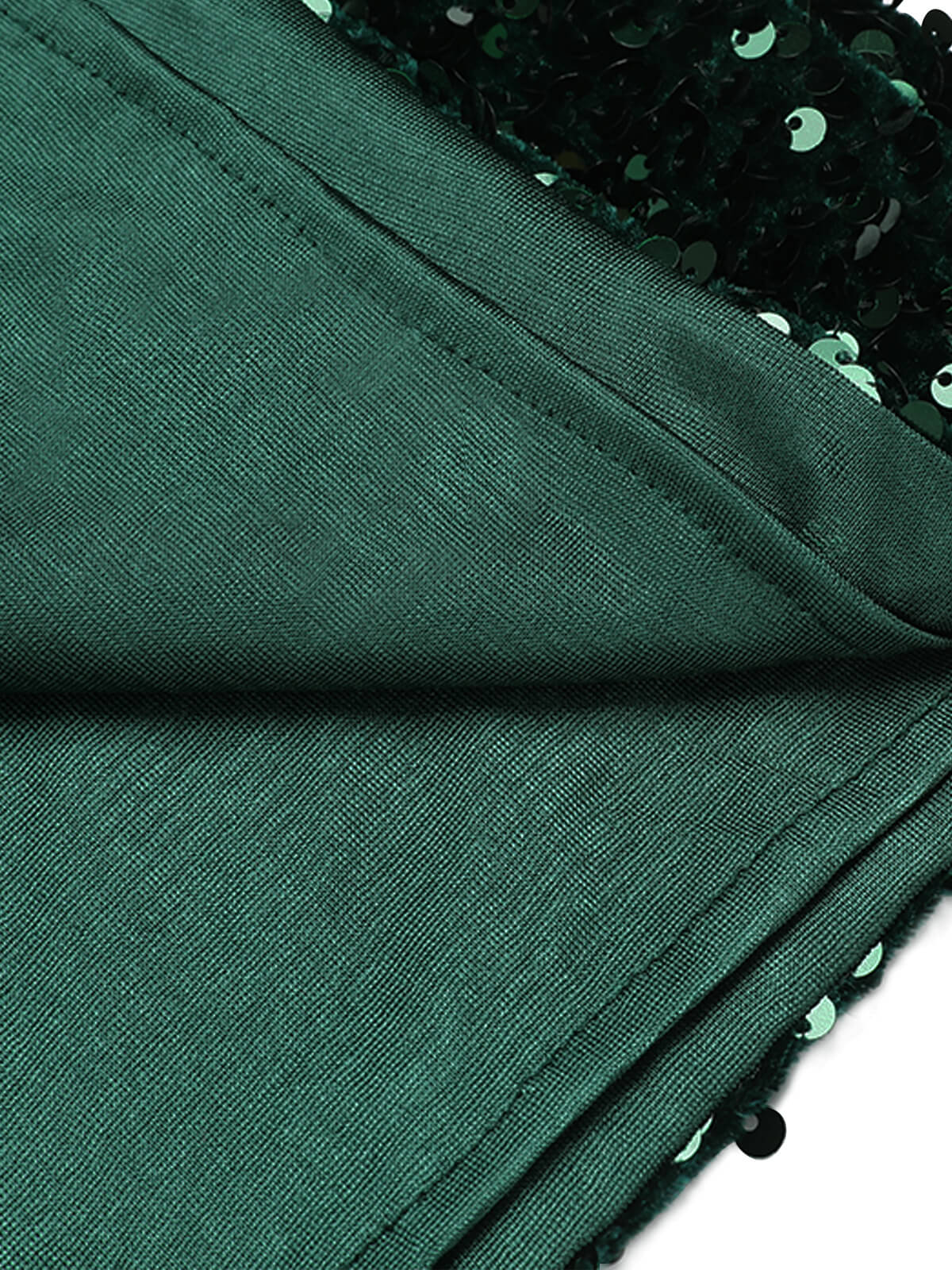 Green 1960s Sequins Off-Shoulder Pencil Dress - Image 9